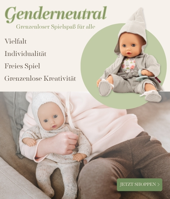 Genderneutrale Bekleidung und Puppen von Goetz