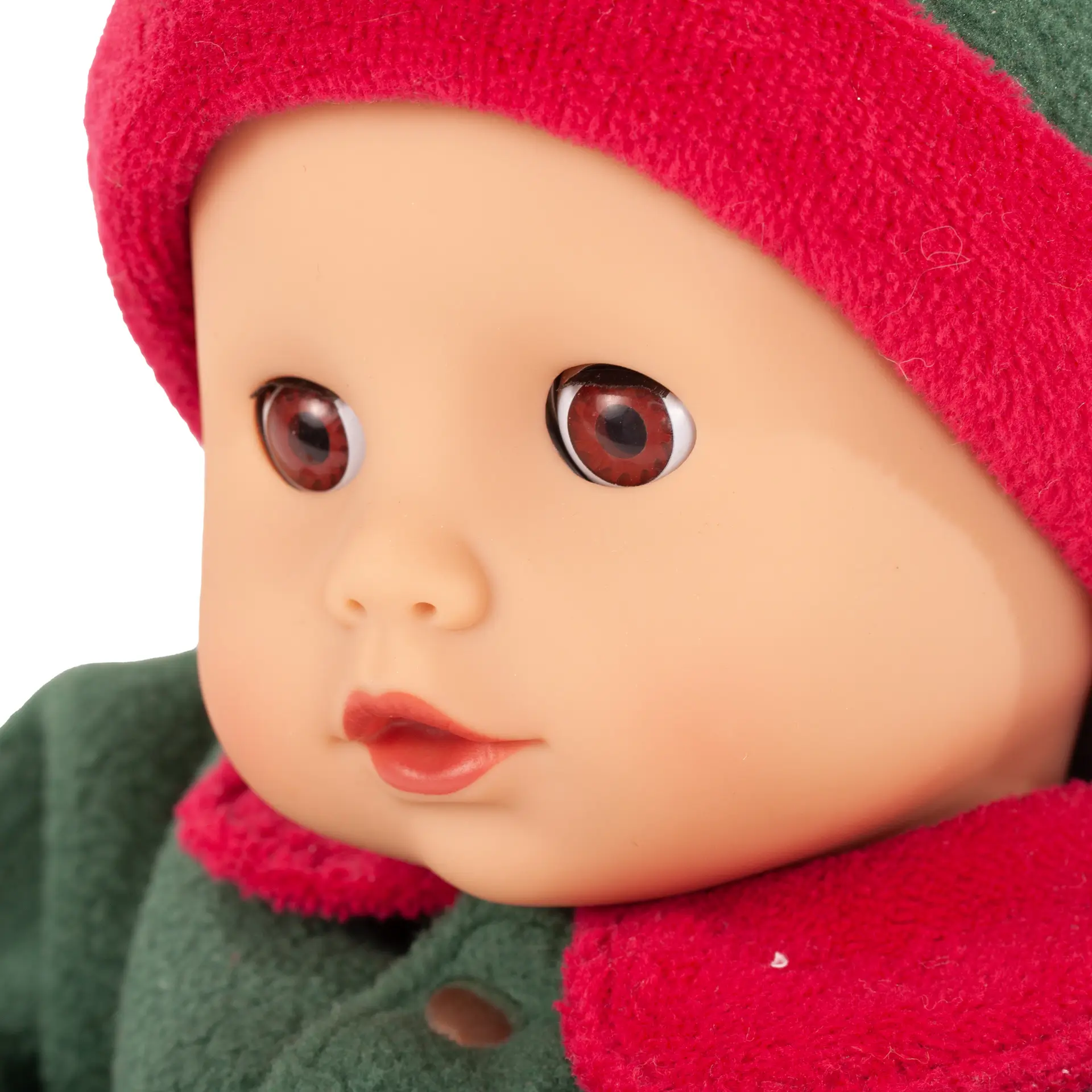 2520575 Muffin Christmas Candy Babypuppe von Goet Portraitaufnahme von Babypuppe Gr. 30-33 cm ohne Haare mit braunen Schlafaugen von Goetz