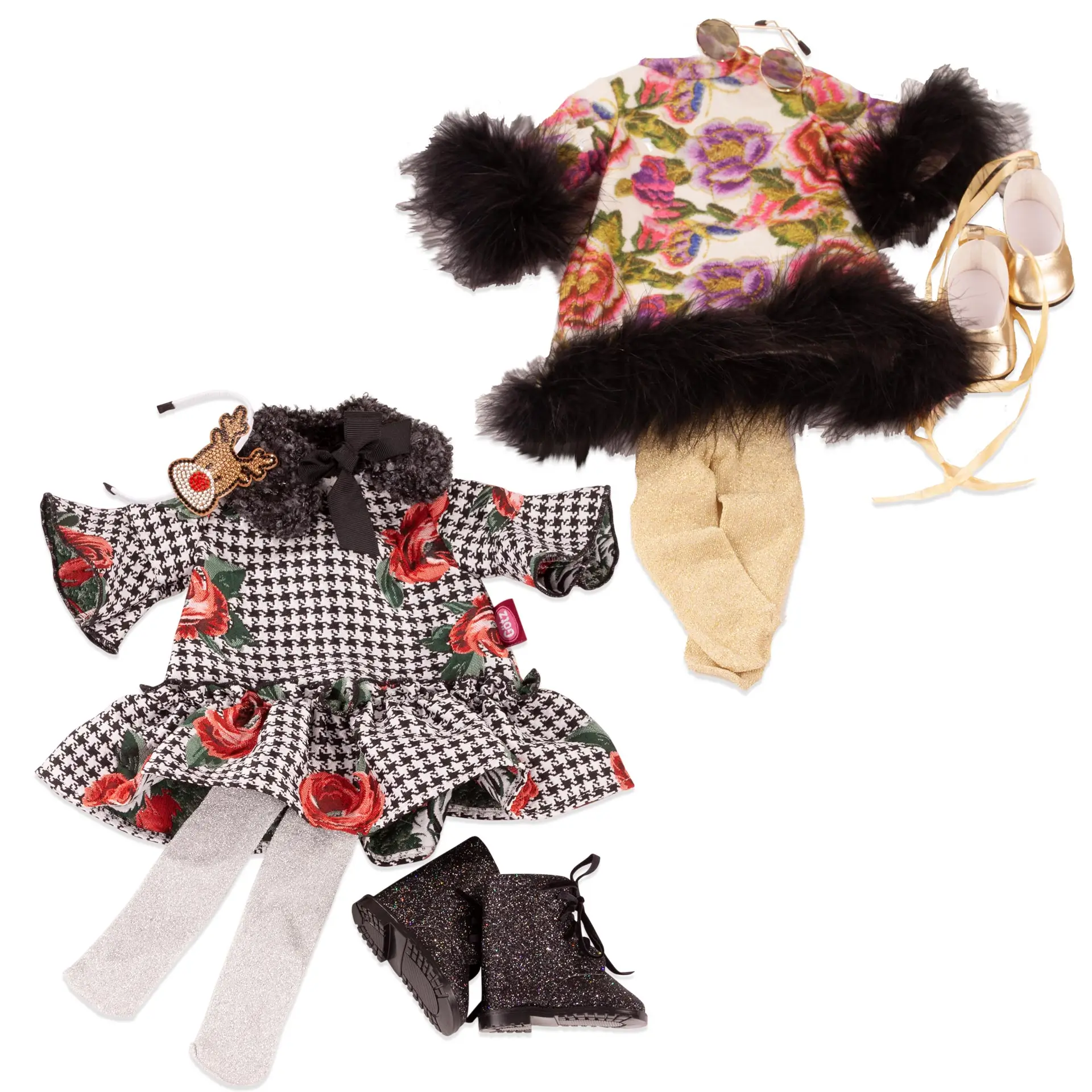 3403603-christmas-time-bekleidung-goetz christmas-time-bekleidung-goetz-festlich-boots-ballerinas-brille-haarreif-glitzerstrumpfhosen