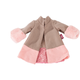 Kleid mit Pailletten und Mantel fuer Stehpuppen