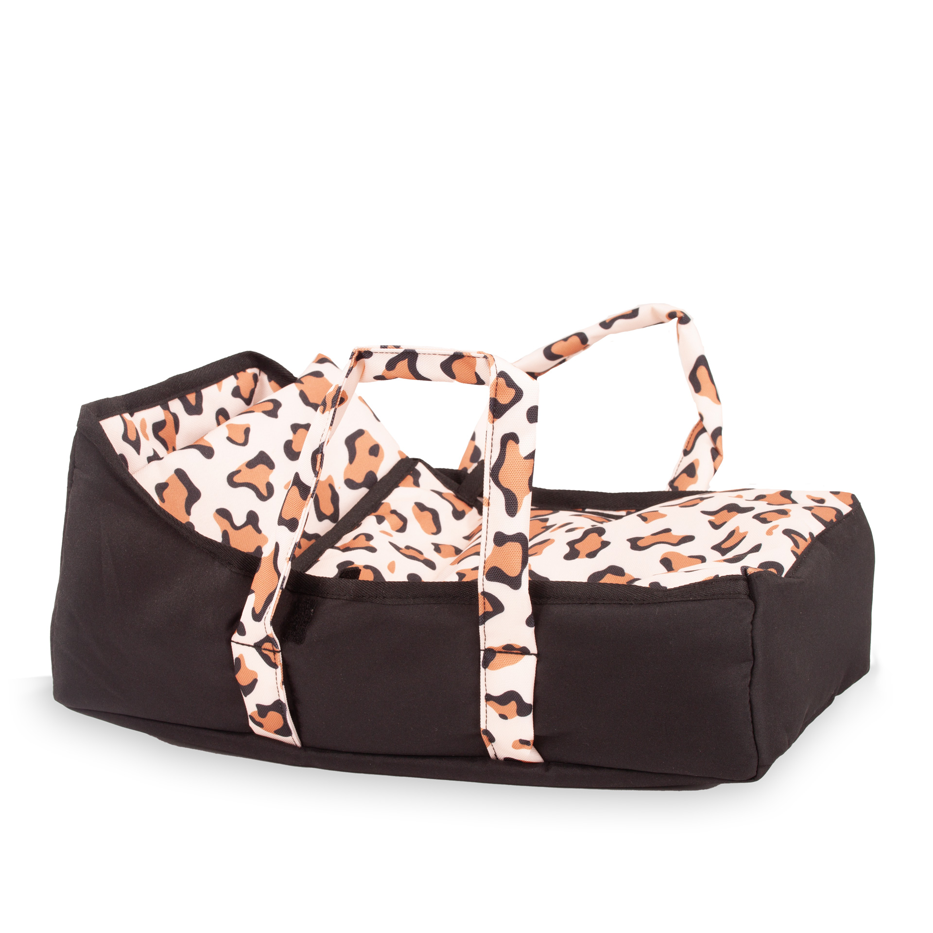 Puppentrage im Leolook mit schwarz mit Kissen von Goetz