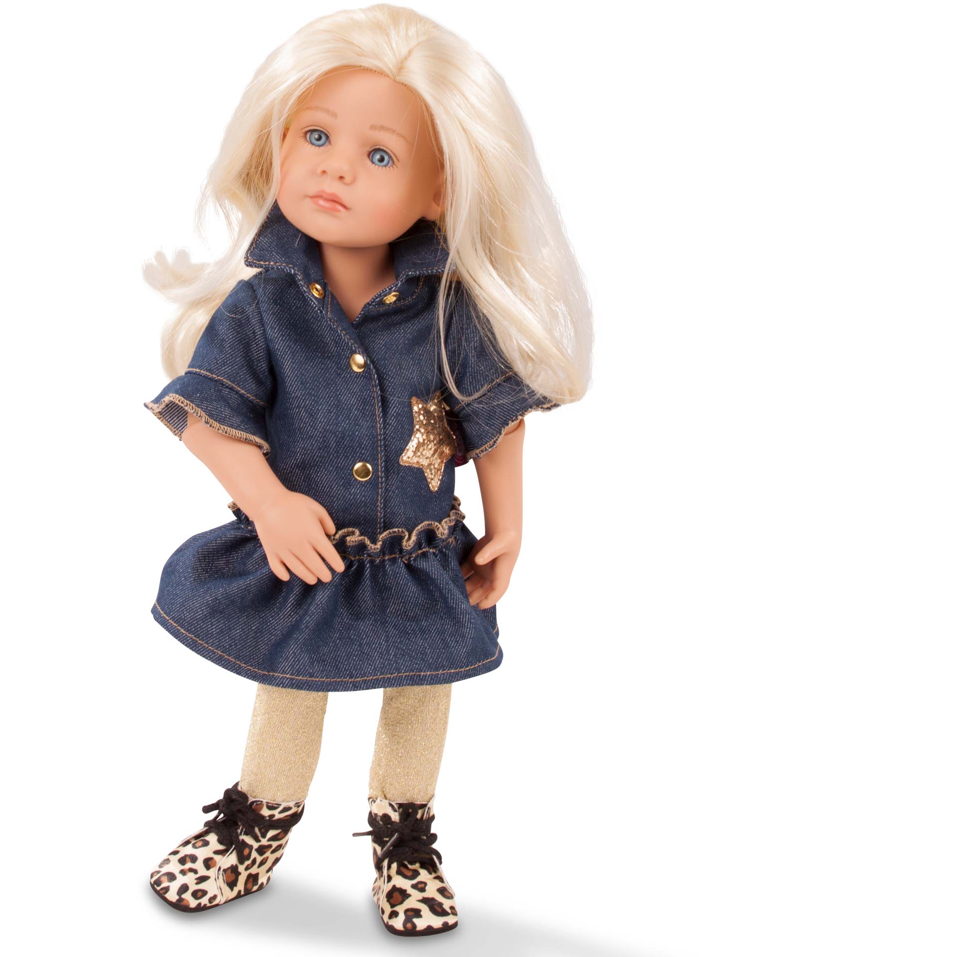 3403318-kombi-golden-coolness-bekleidung-goetz kombi-golden-coolness-denimkleid-jeanskleid-glitzerstrumpfhose-boots-stoffboots-goetz
