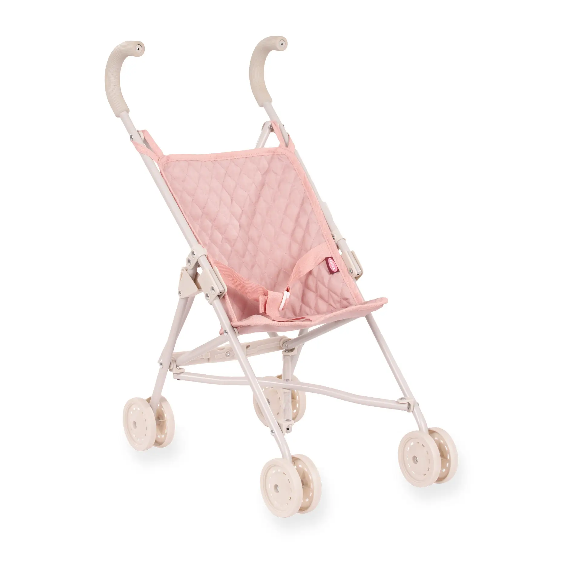 Minibuggy Soft Mood  ein Pupenwagen fuer die Kleinsten. In hellem rosa-beige Ton mit abgesteppten Stoff von Goetz