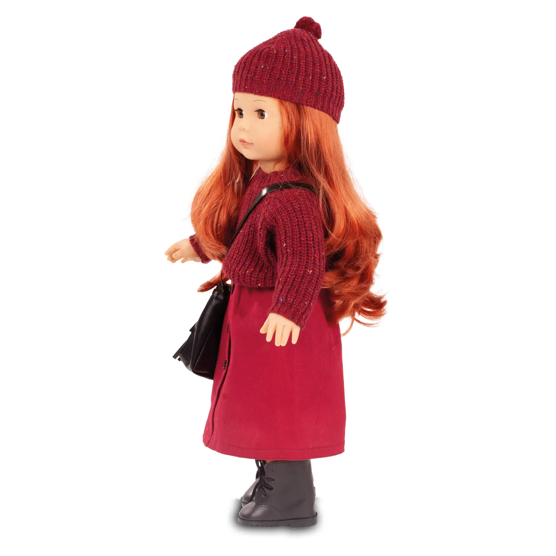2590340-precious-day-julia-jubilee-stehpuppe-goetz precious-day-girl-julia-jubilee-stehpuppe-goetz-strickpullover-tasche-stiefel-rothaarig-langhaarig-schlafaugen-rock-jubilaeumsedition