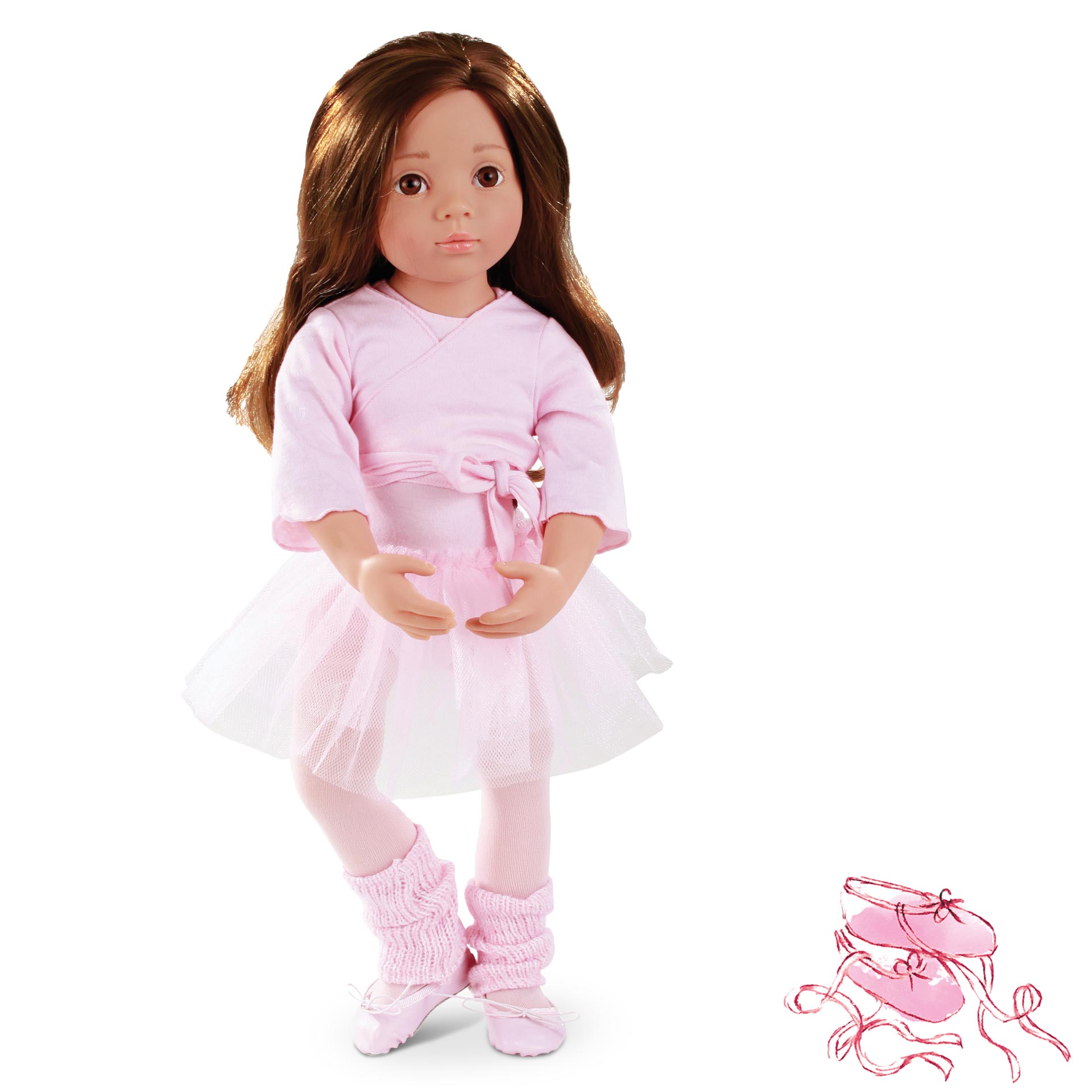 sophie-at-the-ballet-multigelenkstehpuppe-goetz-tuellrock-ballettschuhe-strumpfhose-wickeljacke-body-ballerina-braunhaarig-braune-augen-hartkoerper