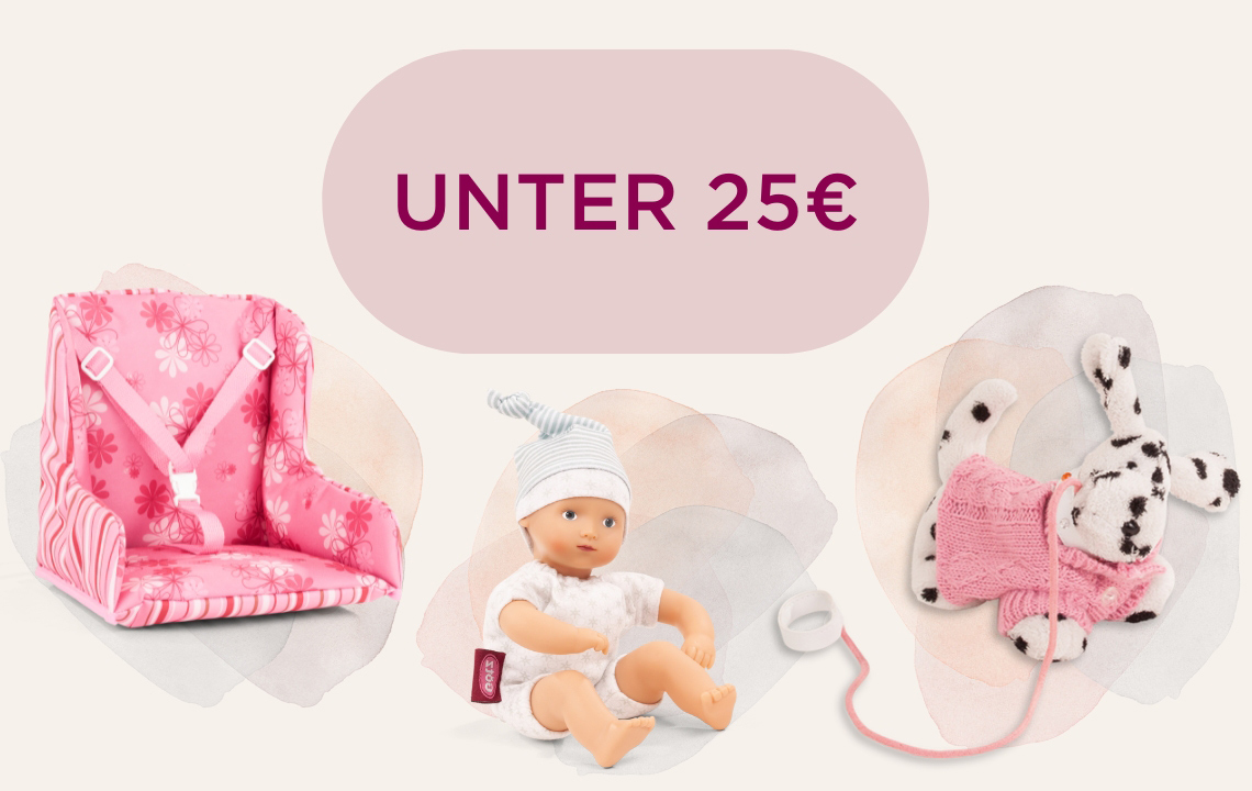 Goetz Geschenke unter 25 Euro Babypuppe, Plueschhund und Puppenautositz – Geschenkideen fuer Kinder unter 25 Euro