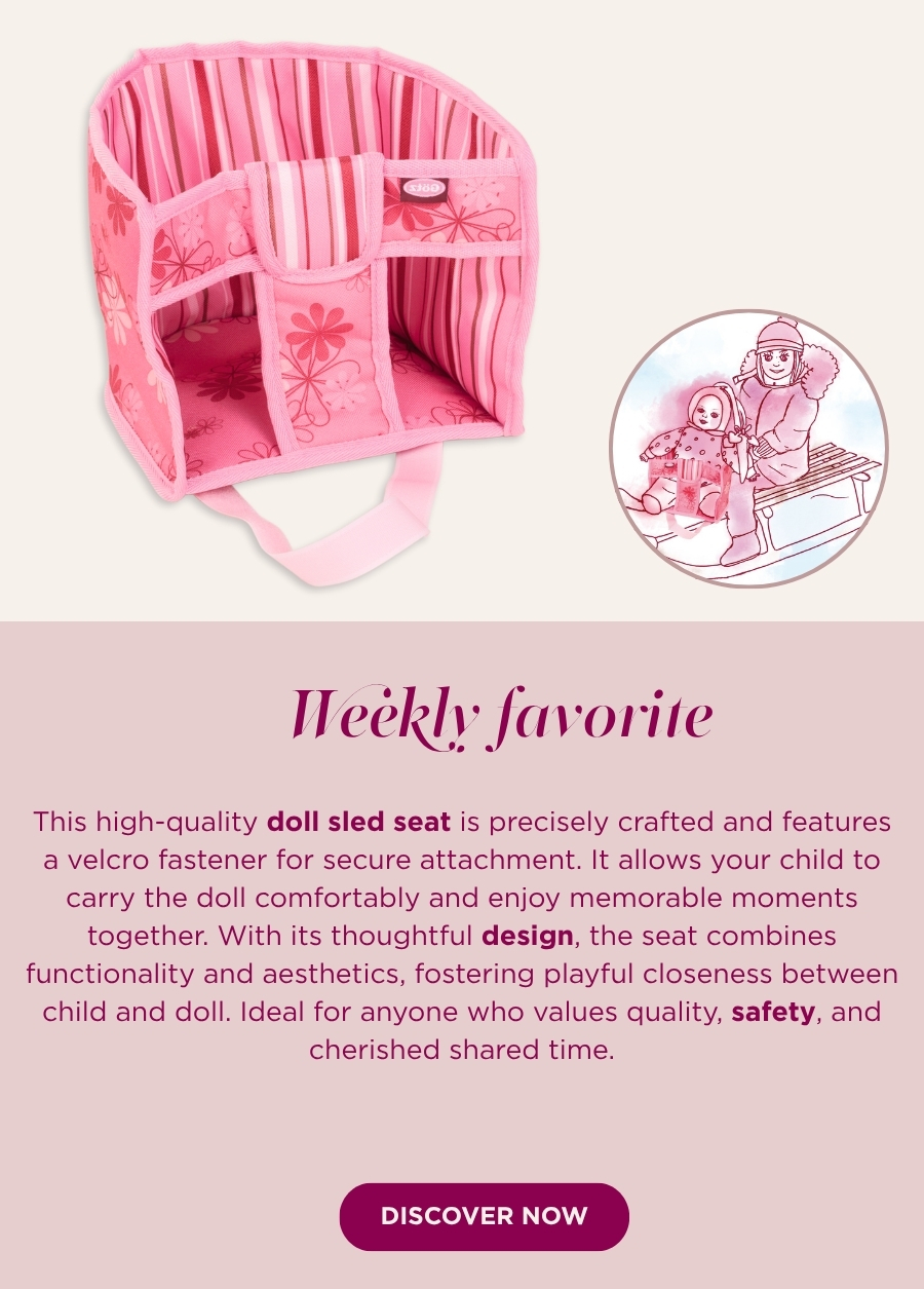 Schlittensitz fuer Stehpuppen und Babypuppen von Goetz