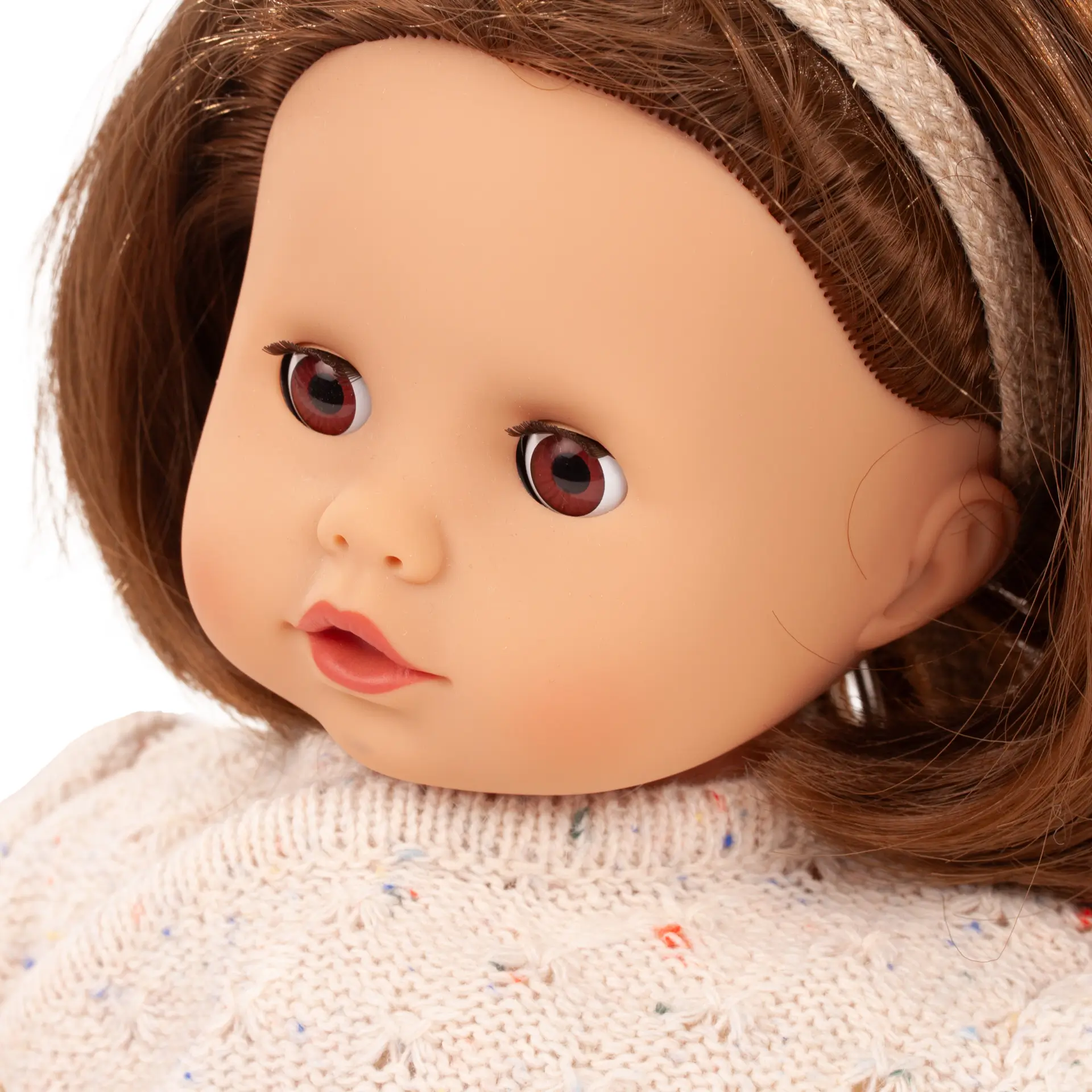 2520965-muffin-alles-strick-babypuppe-goetz muffin-alles-strick-babypuppe-goetz-braunhaarig-schlafaugen-braune-augen-haarband