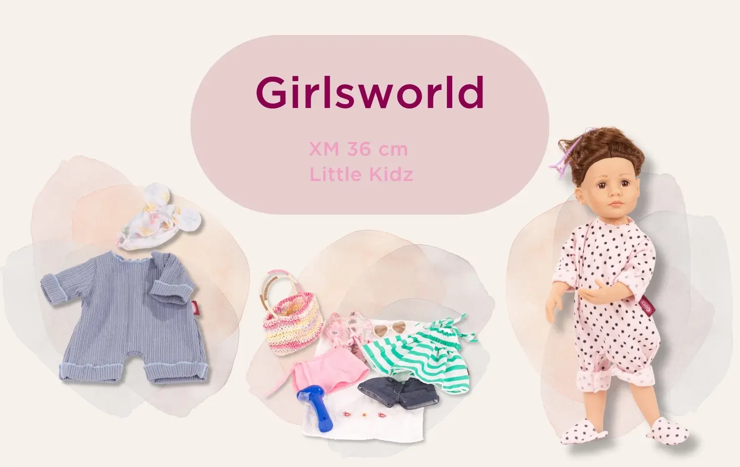 girlsworld-xm-little-kidz-puppe-goetz-lotta-anzug-muetze-tasche-kleid-handtuch-sonnenbrille-jeans