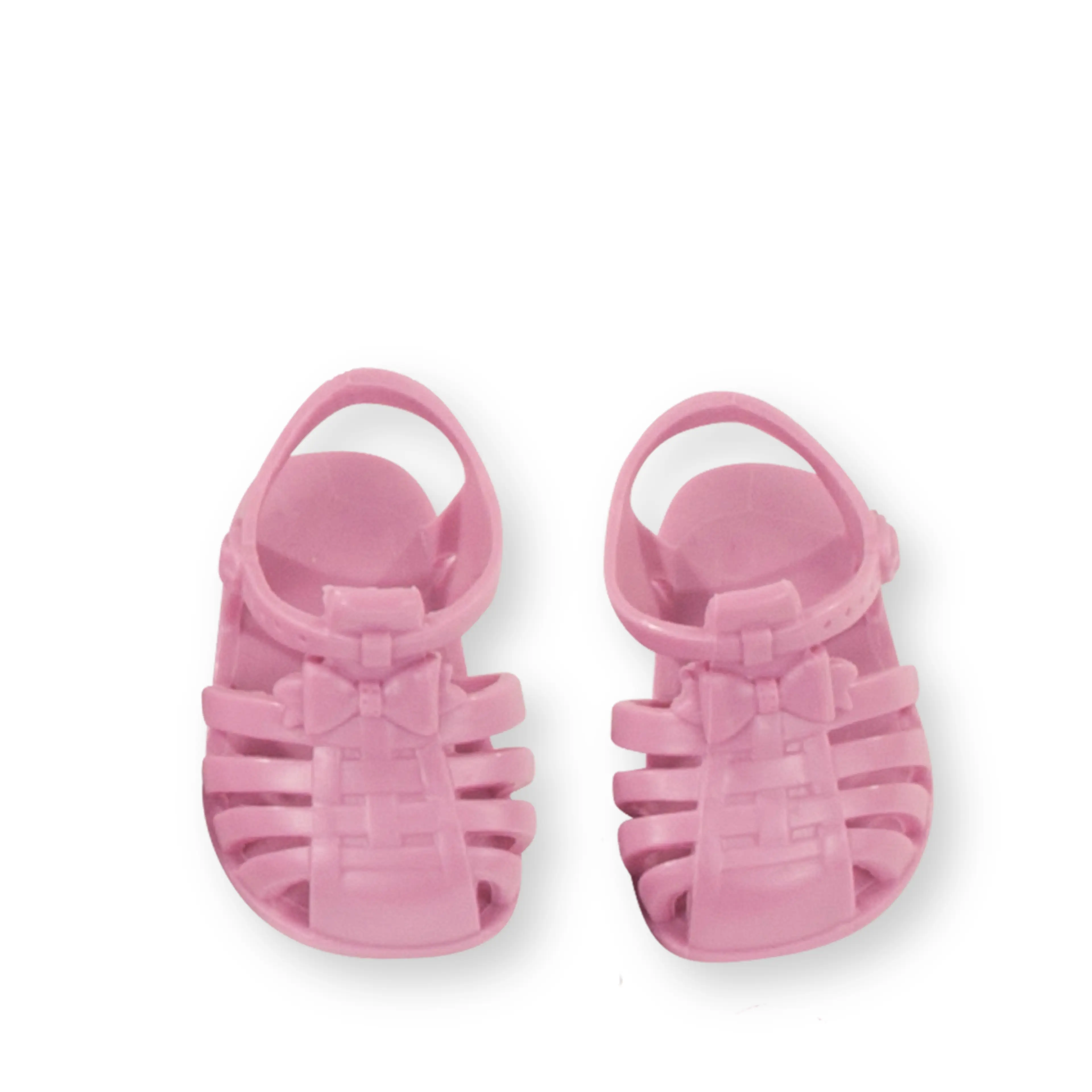rosafarbene Gummisandalen in zartem Rosa für Babypuppen Gr. 30-33 cm von Goetz