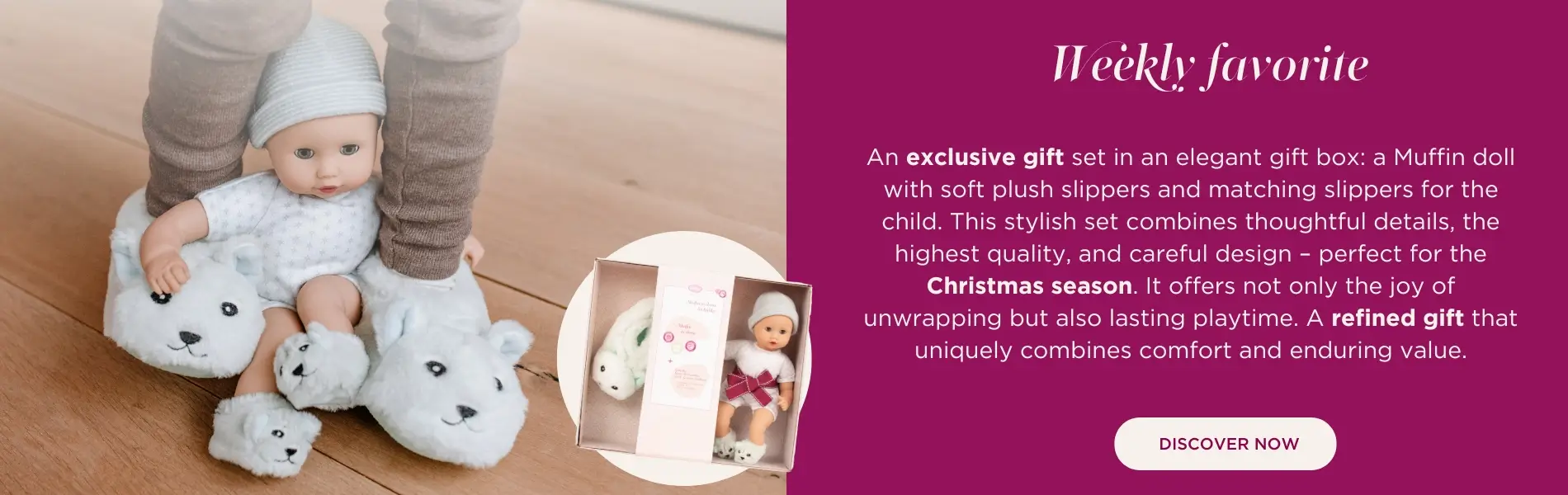Geschenkbox Muffin Look a like Babypuppe Gr. 30-33 cm mit Pluesch von Goetz