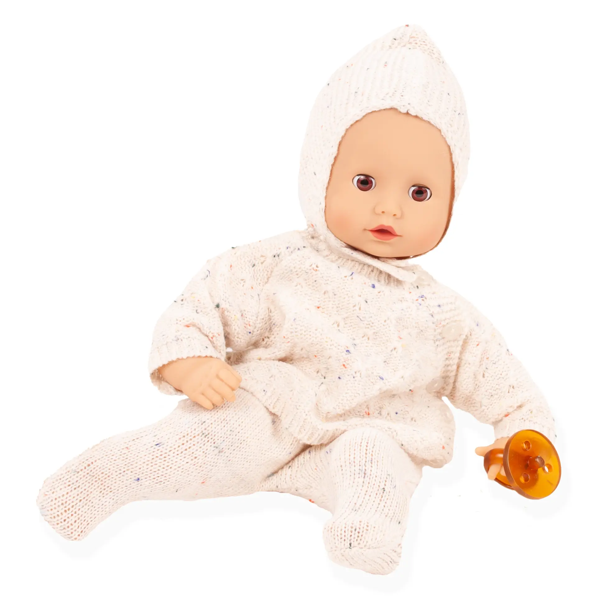 baby-muffin-alles-strick-babypuppe-goetz-ohne-haare-schnuller-strickanzug-schlafaugen-braune-augen
