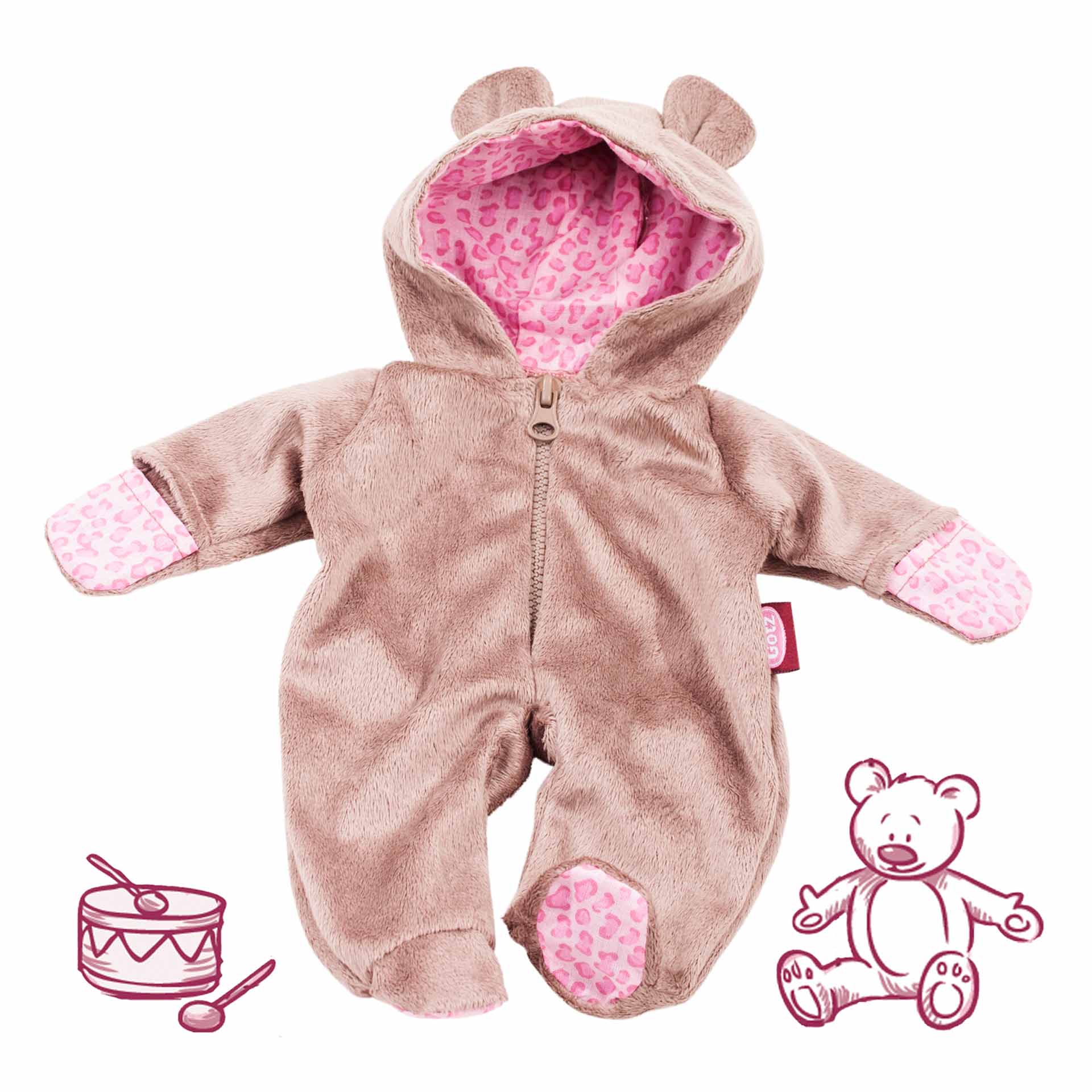 babypuppen onesie anzug einteiler kuschelanzug goetz puppenkleidung