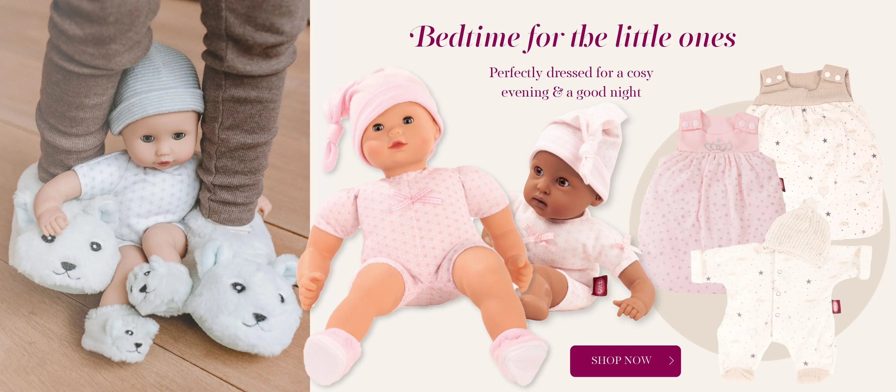 Alles für die Pyjama-Party für die Babypuppen von Goetz