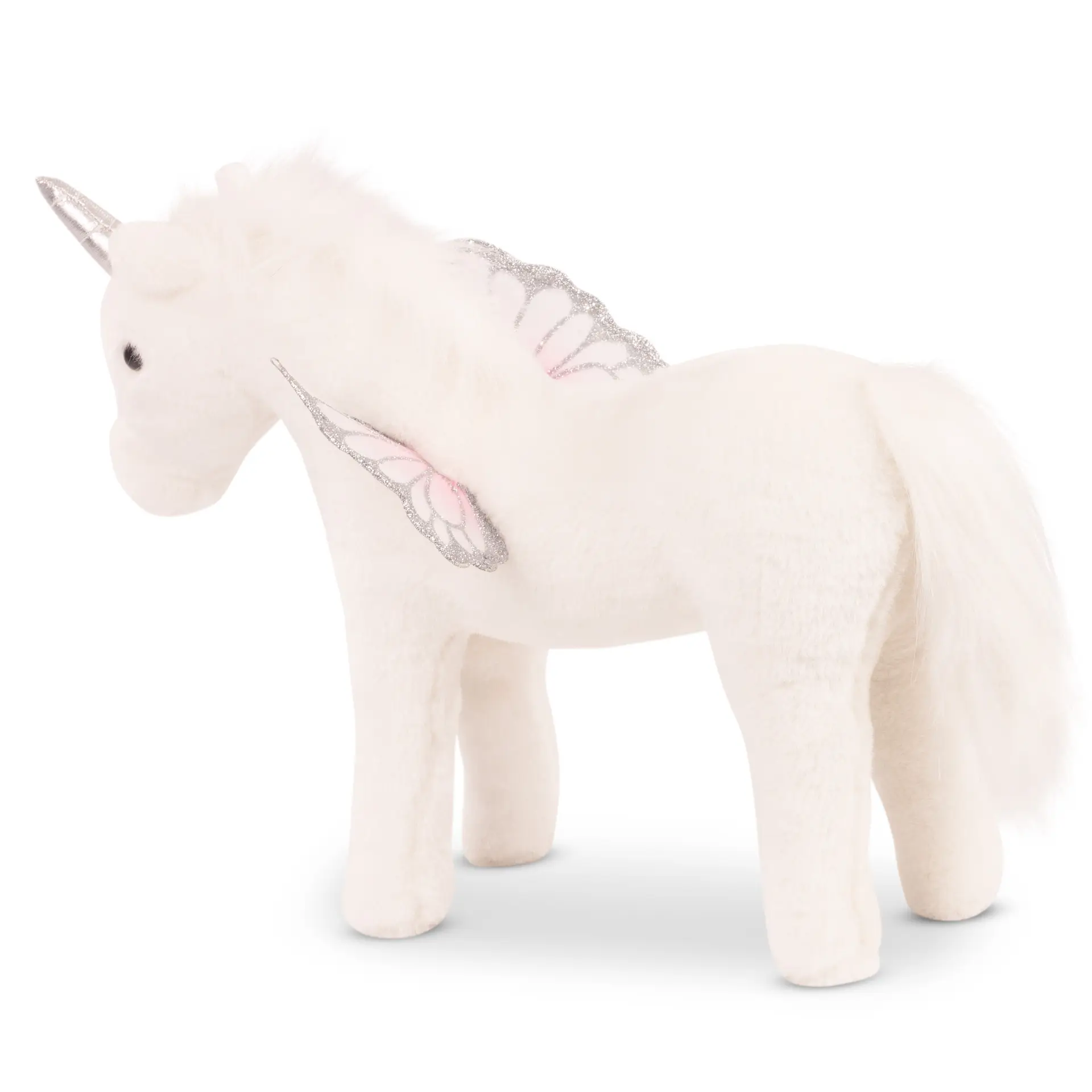 3402897-pegasus-opal-pferd-goetz pegasus-opal-plueschpferd-weiß-einhorn-fluegel-goetz-rueckansicht