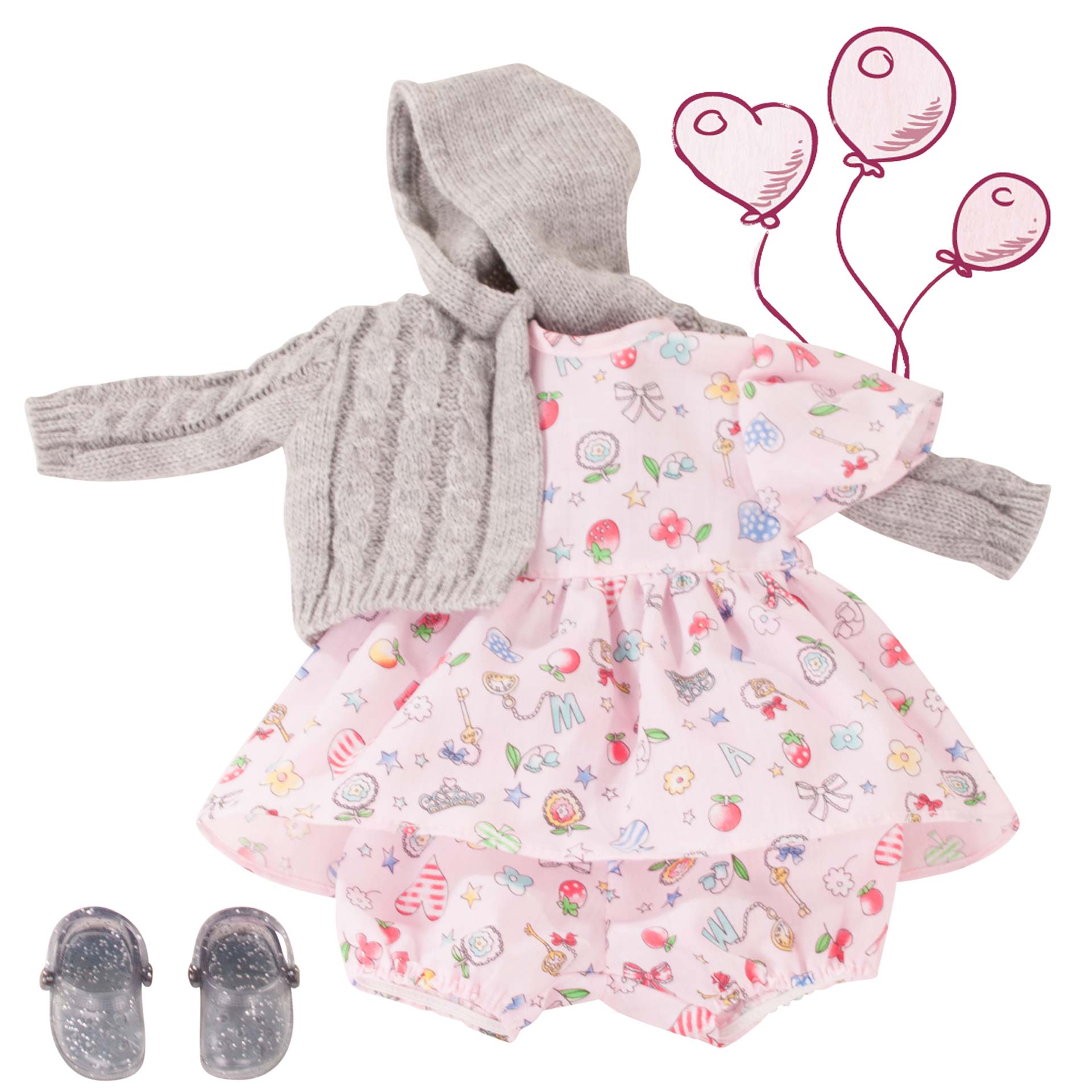 3402922-babykombi-villa-kunterbunt-goetz babykombi-villa-kunterbunt-sommerset-sommeranzug-graue-strickjacke-dollocs