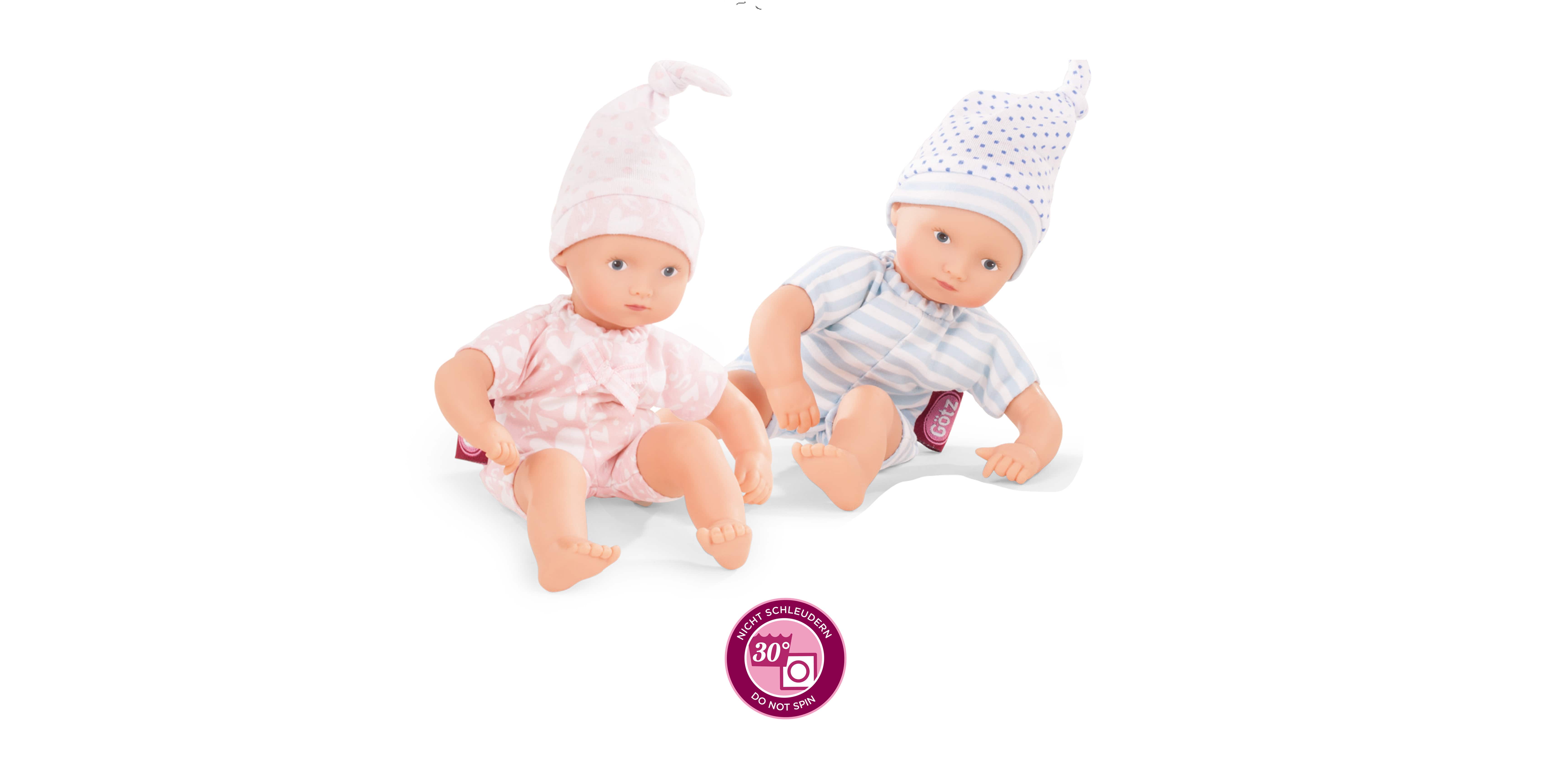 Mini Muffin Babypuppen Goetz 22 cm große Babypuppen mit gemalten Augen und Weichkoerper mit Vinylarmen und -beinen