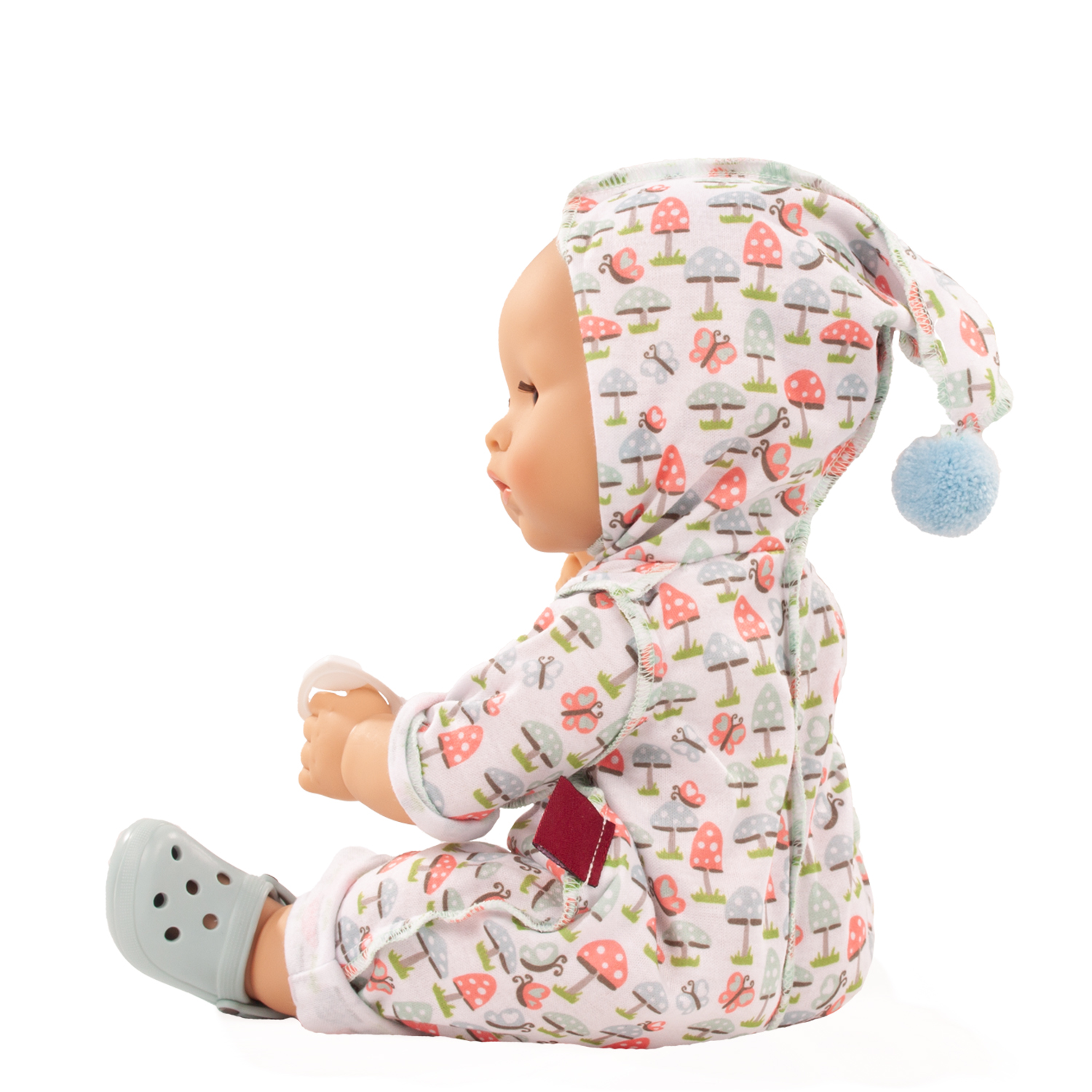 2318048-maxy-aquini-glueckspilz-babypuppe-goetz maxy-aquini-glueckspilz-anzug-zipfelmuetze-sandalen-babypuppe-pilzprint-goetz