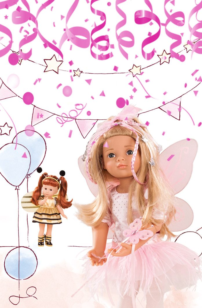 JLM Biene und Stehpuppe Marie feiern Fasching