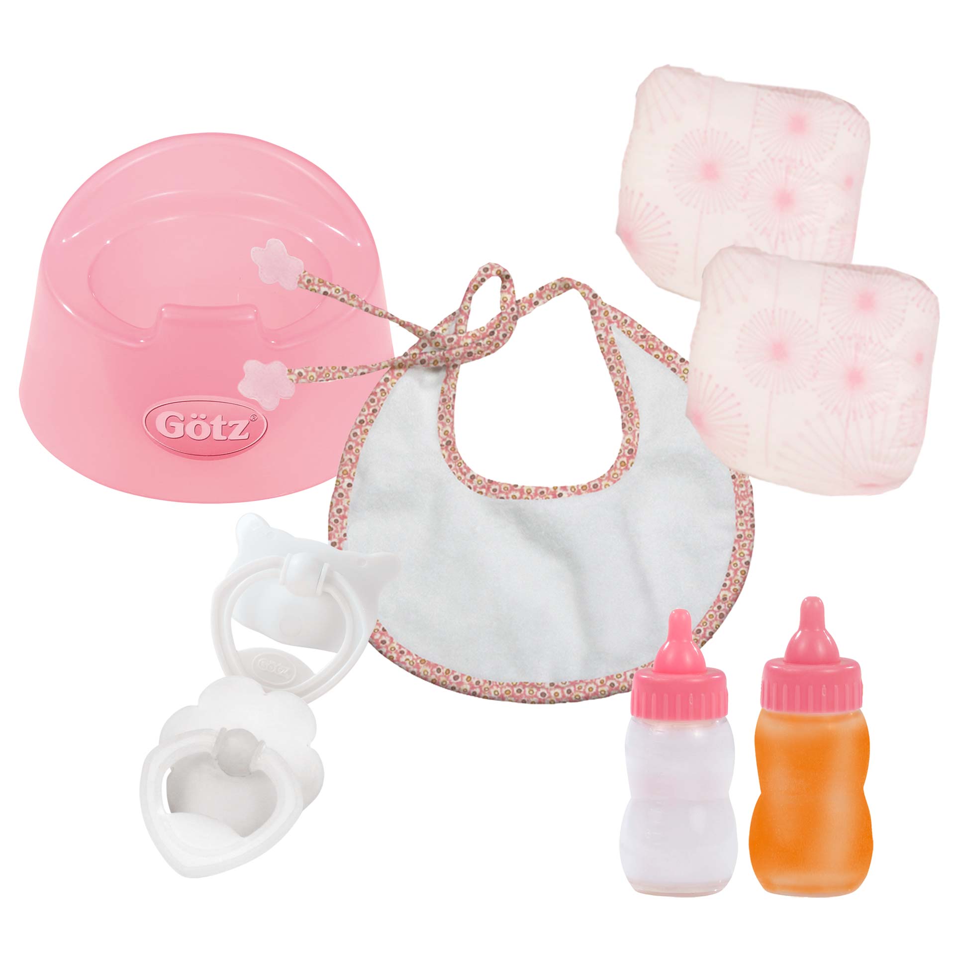 3401935-basic-care-set-zubehoer-goetz basic-care-set-zubehoer-flaeschchen-toepfchen-windel-laetzchen-goetz