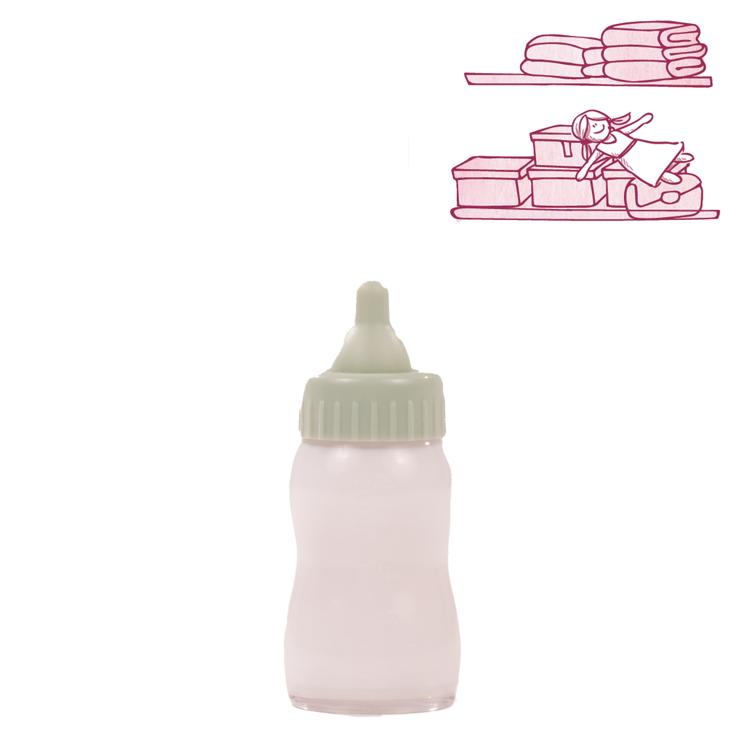Little Magic milk bottle, green