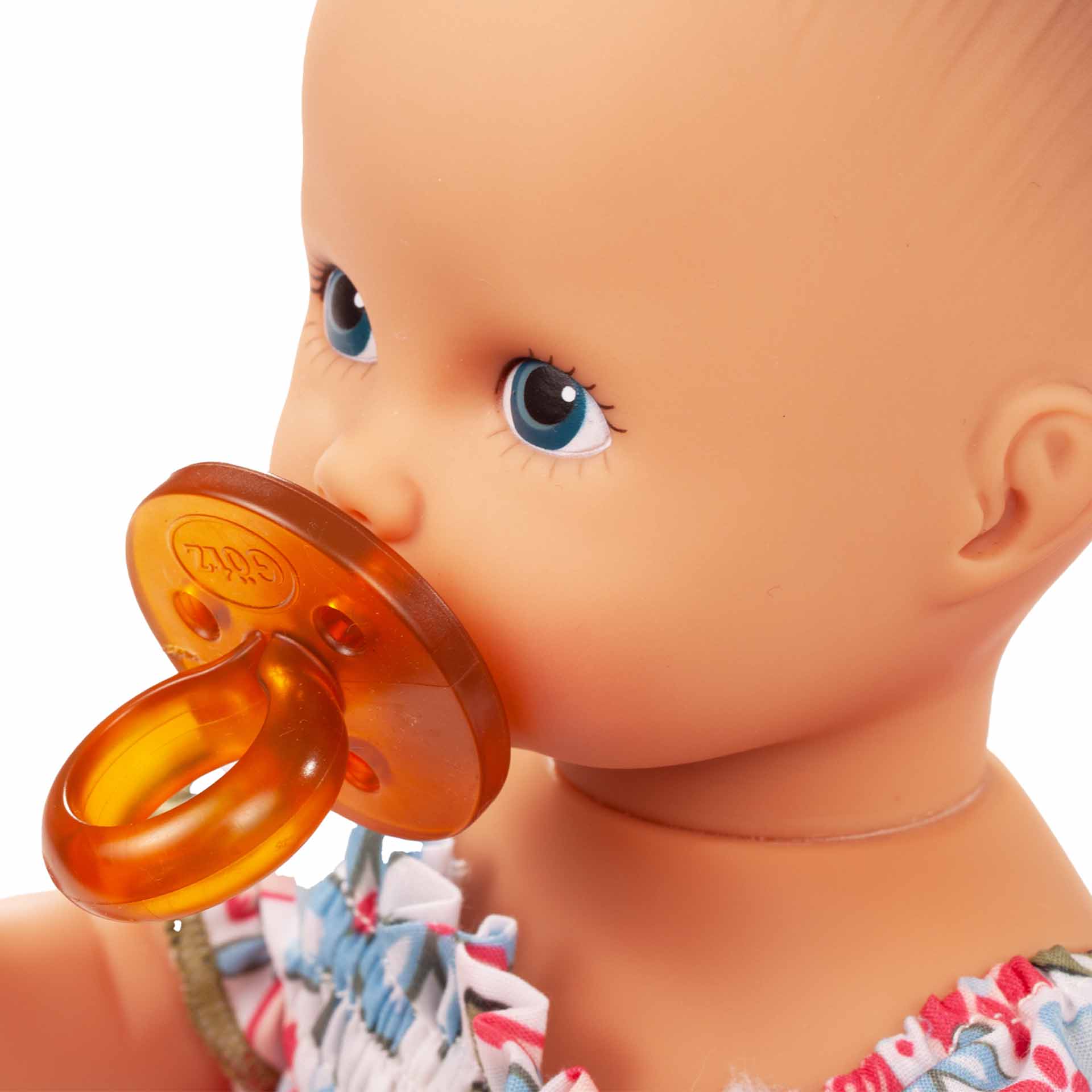 2153042-aquini-minimaxi-badepuppe-goetz-schnuller-portrait aquini-minimaxi-badepuppe-babypuppe-blaue-augen-vinylkoerper-