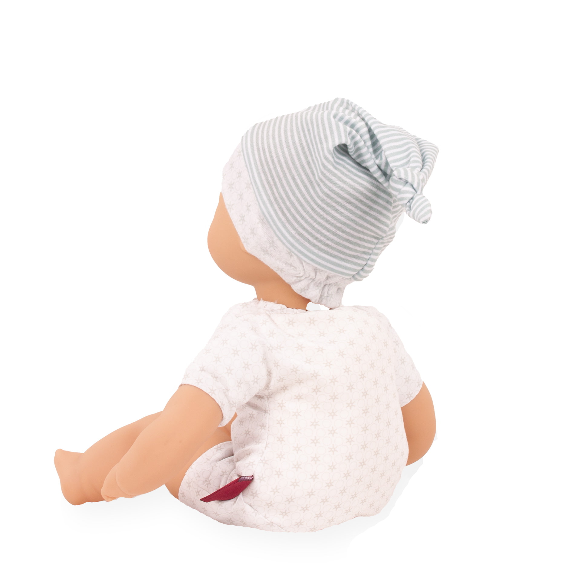 2416070-cosy-aquini-to-dress-babypuppe-badepuppe-goetz cosy-aquini-to-dress-babypuppe-badepuppe-goetz-muetze-schlafaugen-braune-augen