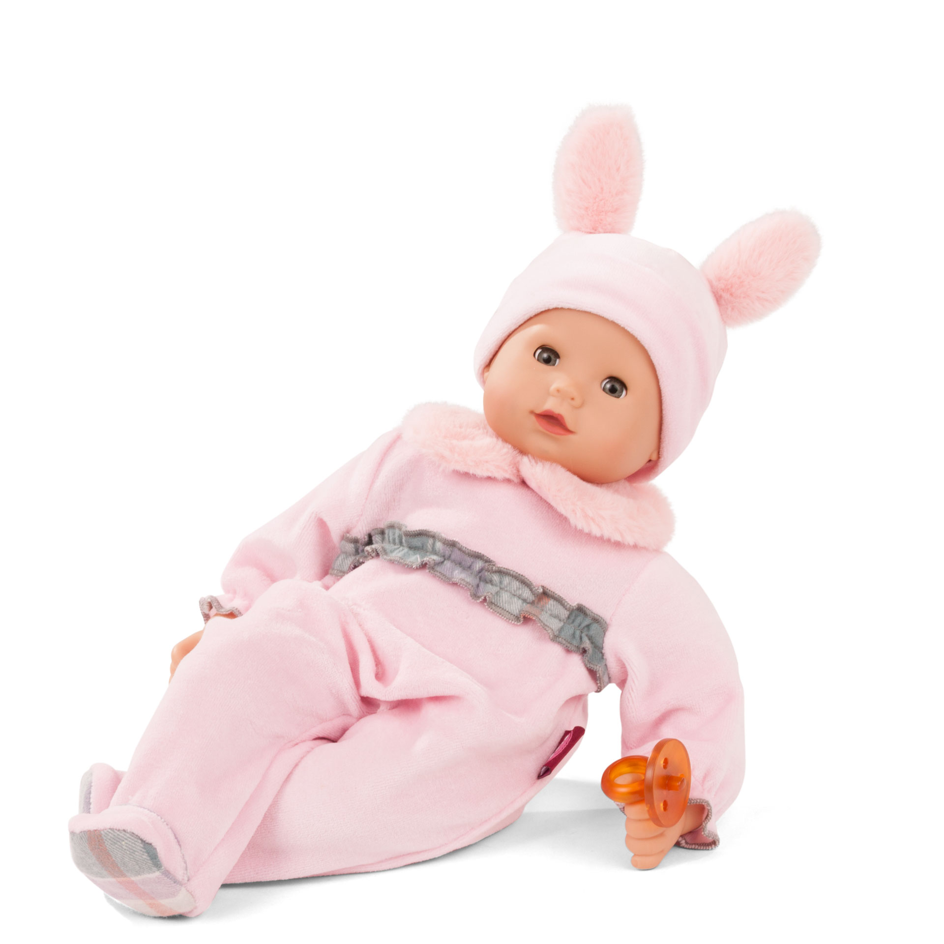 2127902-maxy-muffin-pastellino-babypuppe-goetz maxy-muffin-pastellino-babypuppe-goetz-nickianzug-hasenoutfit-plueschohren-muetze-schnuller-schlafaugen-weichkoerper