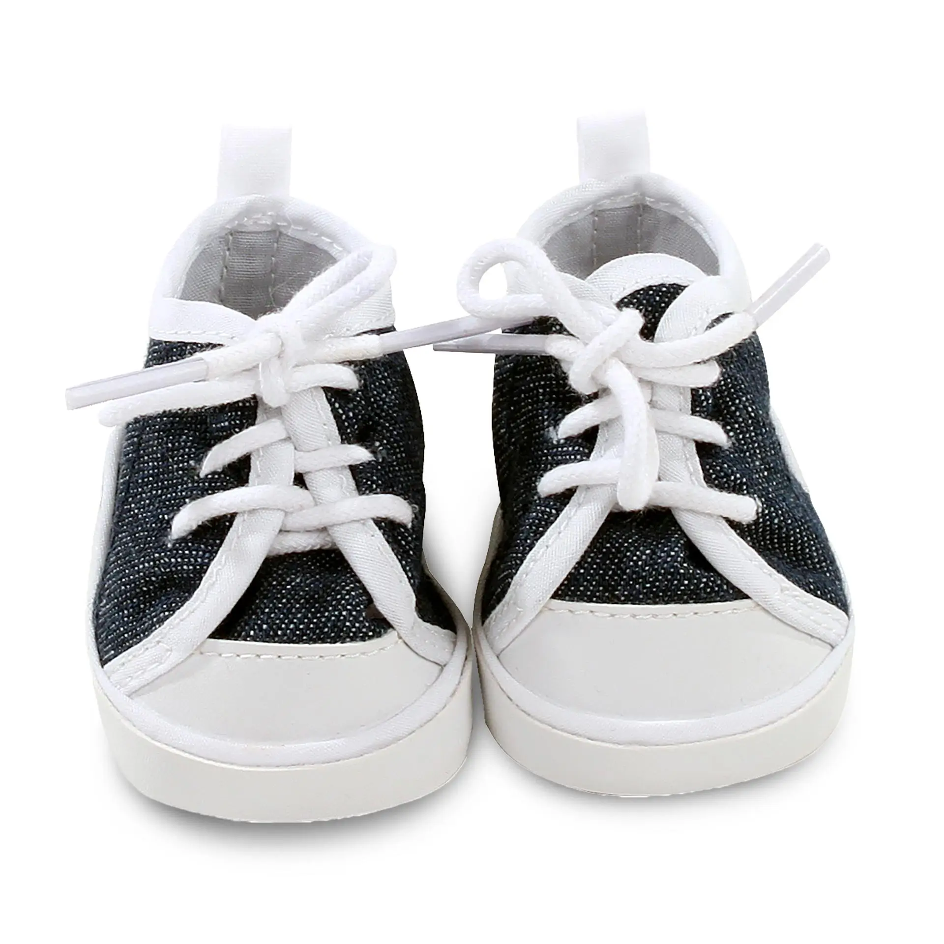 Sneakers Gr. 30 cm, 42cm, 36 cm und 45-50 cm in denim mit weiss von Goetz