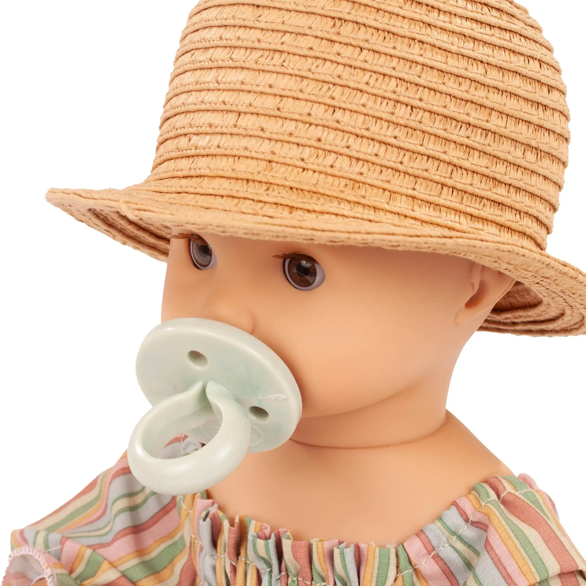 aquini-beach-vibes-badepuppe-goetz-strohhut-babypuppe-schlafaugen-schnuller
