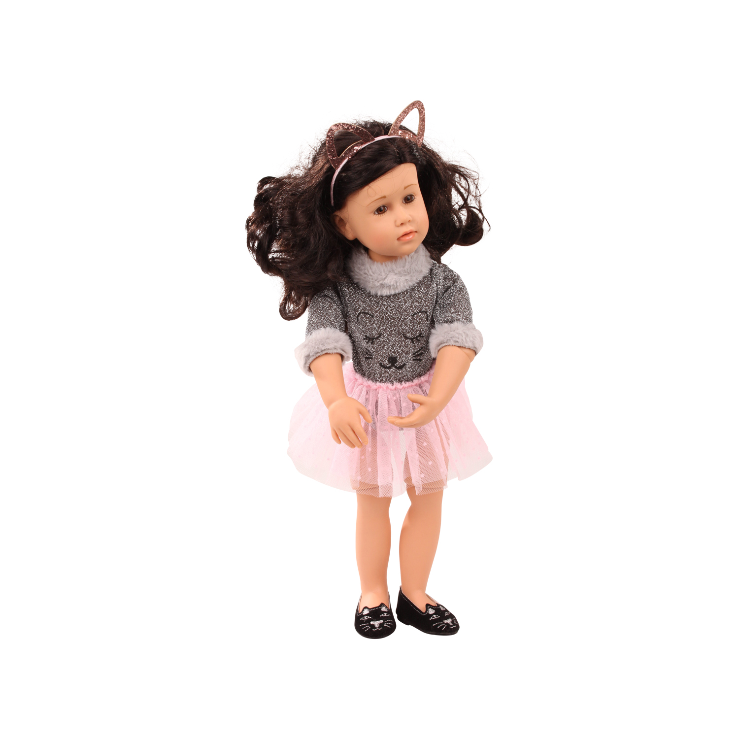3403335-kombi-cat-bekleidung-goetz kombi-cat-bekleidung-goetz-haarreif-ballerinas-katzenmotiv-tuellrock-glitzerbody-plueschaermel-emo