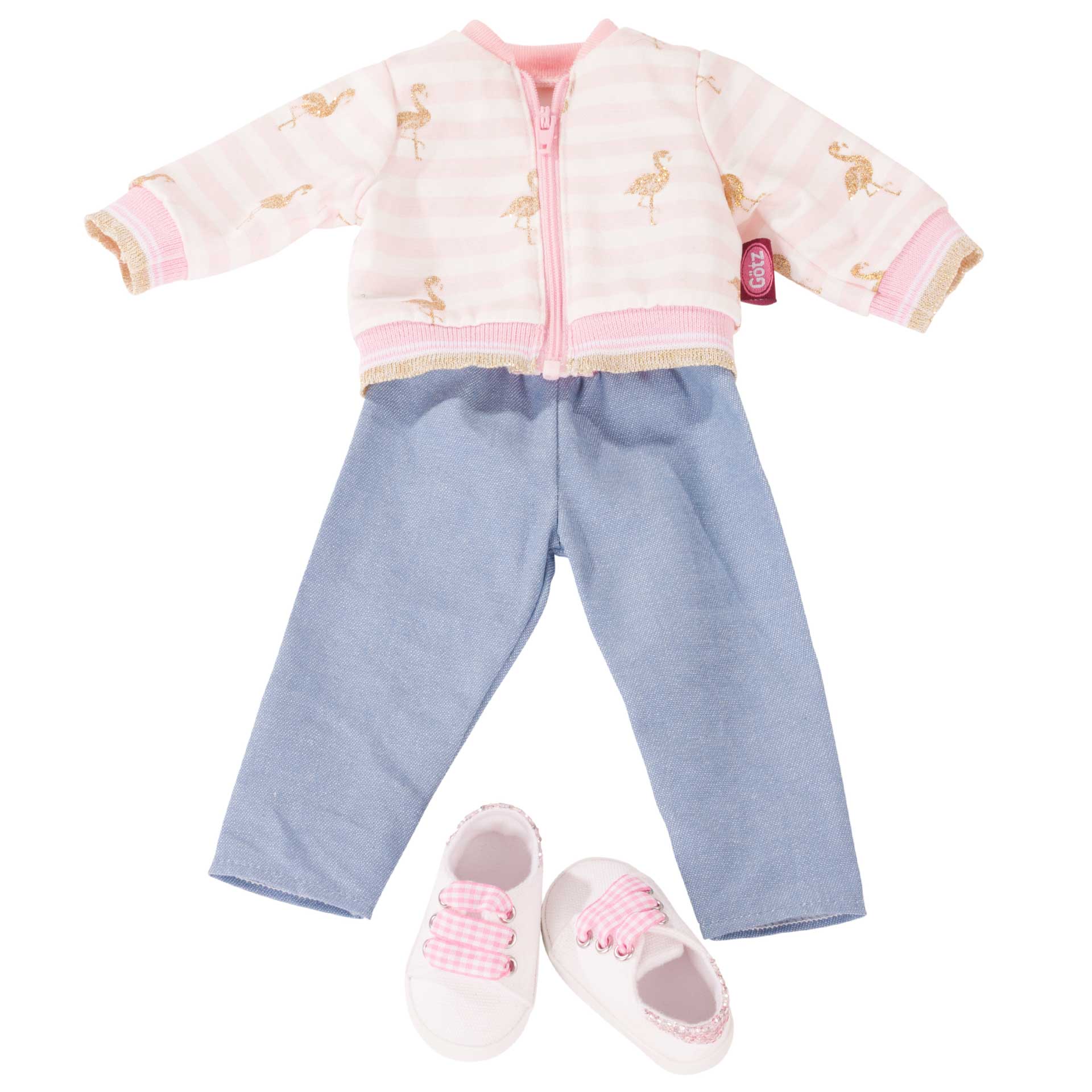 3403035-kombi-golden-flamingo-bekleidung-goetz kombi-golden-flamingo-bekleidung-goetz-glitzerschuh-sneakers-jacke