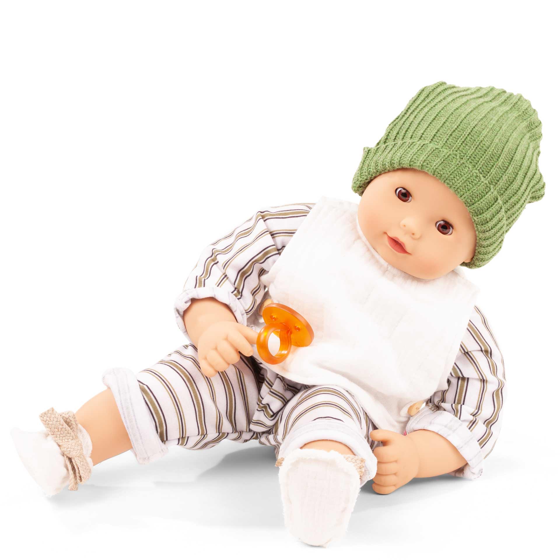 2427918-maxy-muffin-urban-stripes-babypuppe-goetz maxy-muffin-urban-stripes-babypuppe-goetz-schlafaugen-muetze-strickmuetze-latz-anzug-schnuller-stoffschuhe-schlafaugen