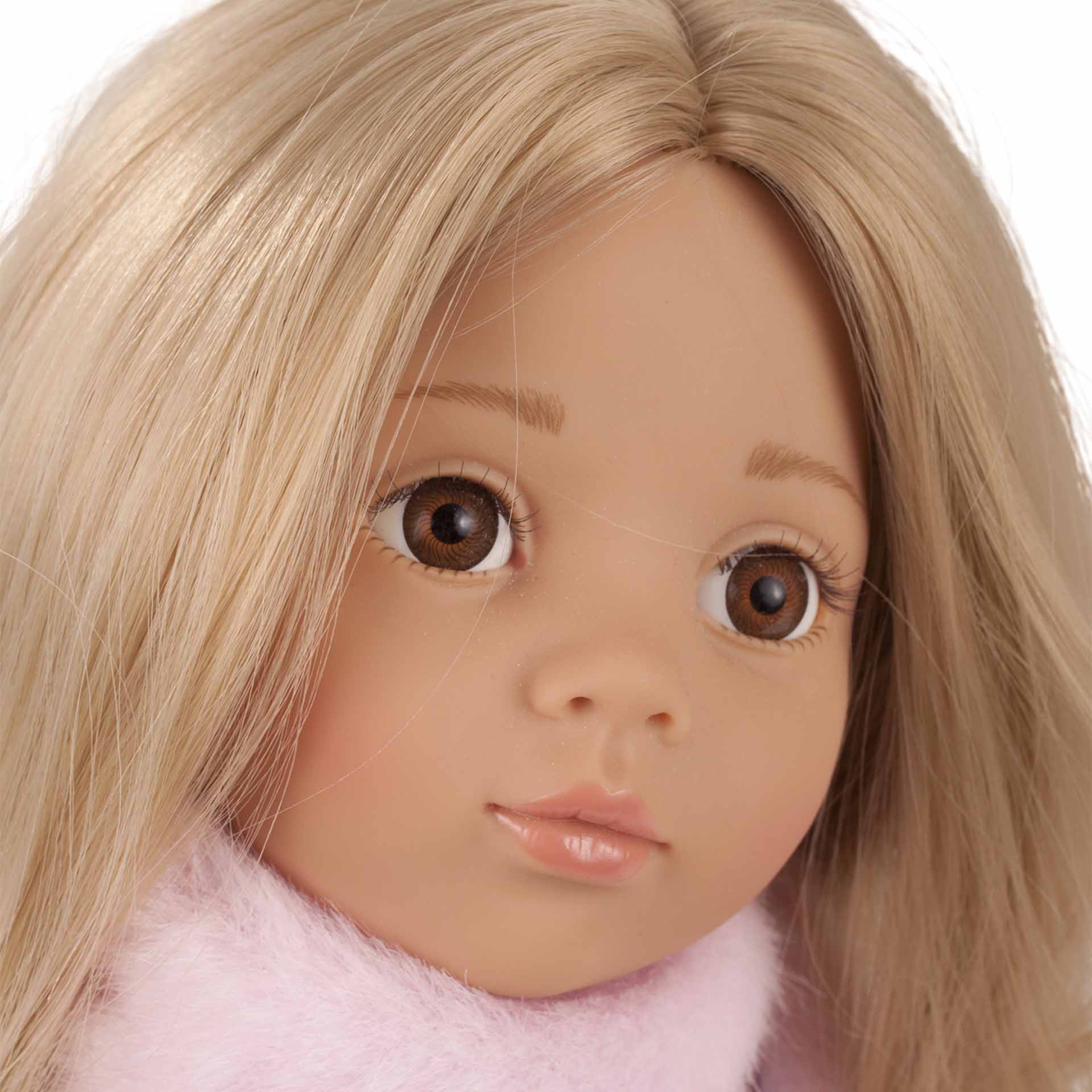 1466023 Happy Kidz Emily Multigelenkstehpuppe Goetz goetz emily  multigelenkstehpuppe gesicht  braune augen blondes haar