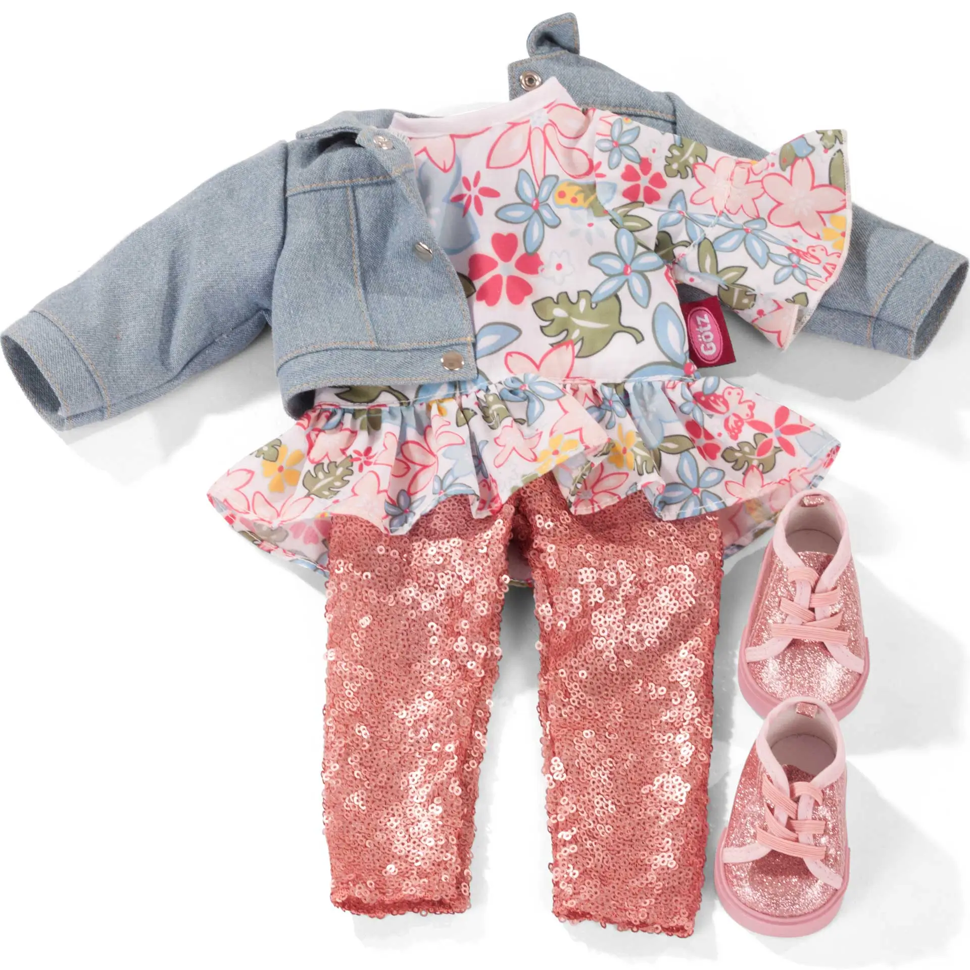 3403265-kombi-clubbing-goetz kombi-paillettenhose-bluse-rueschenbluse-jeansjacke-denimjacke-glitzerschuhe-sneakers-halbschuhe-goetz