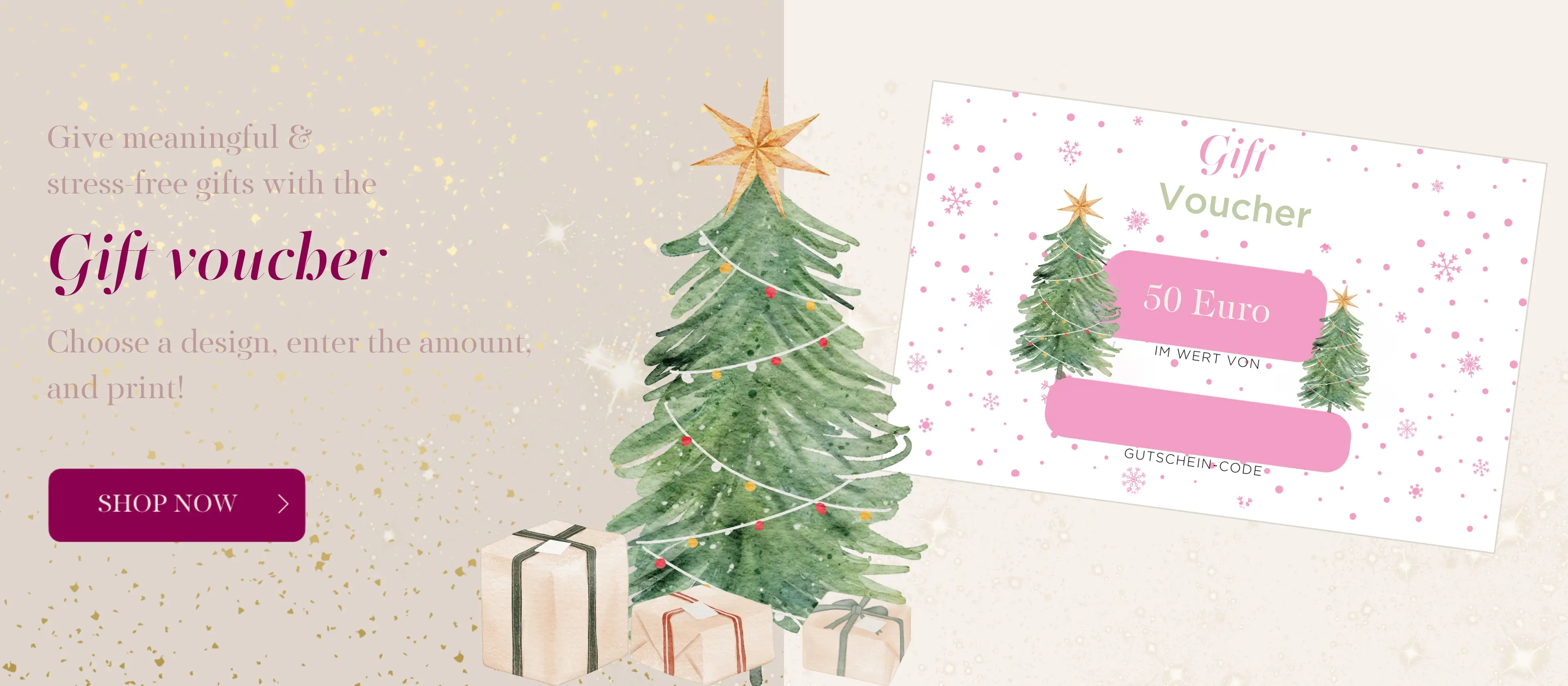 Geschenkgutscheine mit unterschiedliche Betraege von Goetz