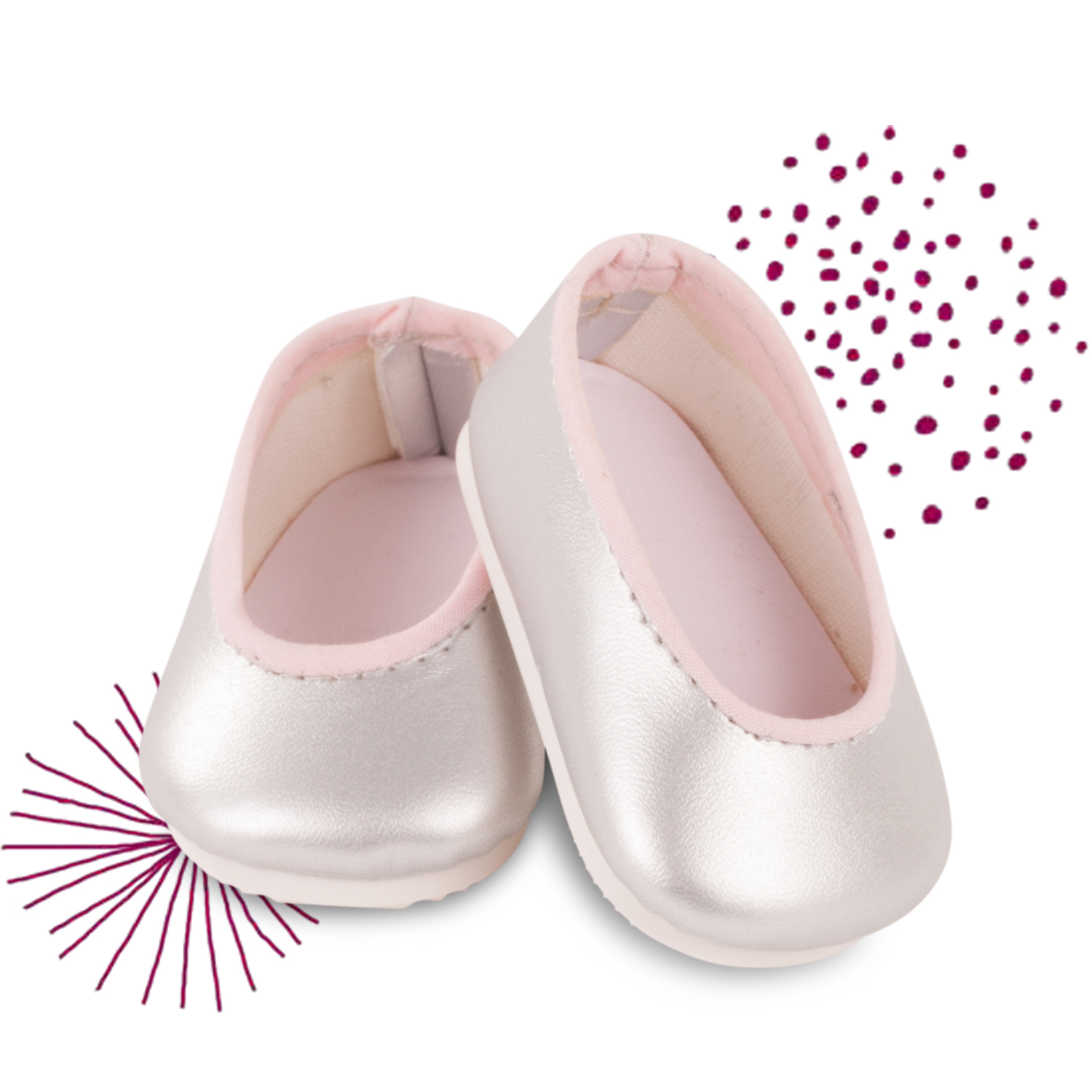 Ballerina shoes silver-pink 