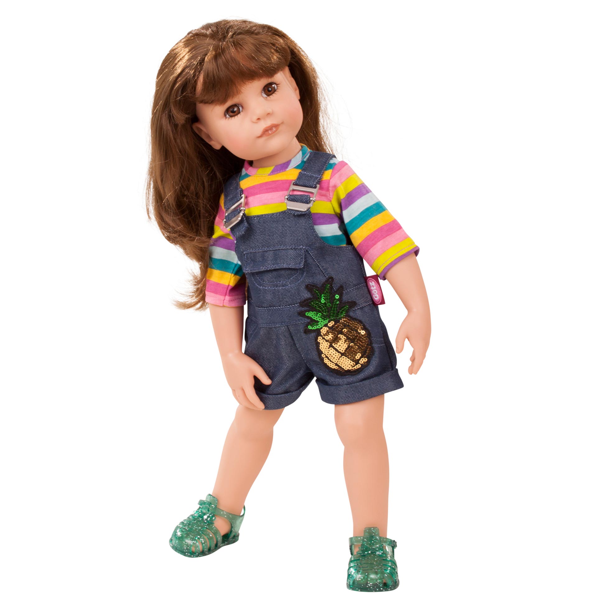 3402930-kombi-tropical-bekleidung-goetz kombi-tropical-bekleidung-kurze-denim-latzhose-langarmshirt-gummisandalen-goetz