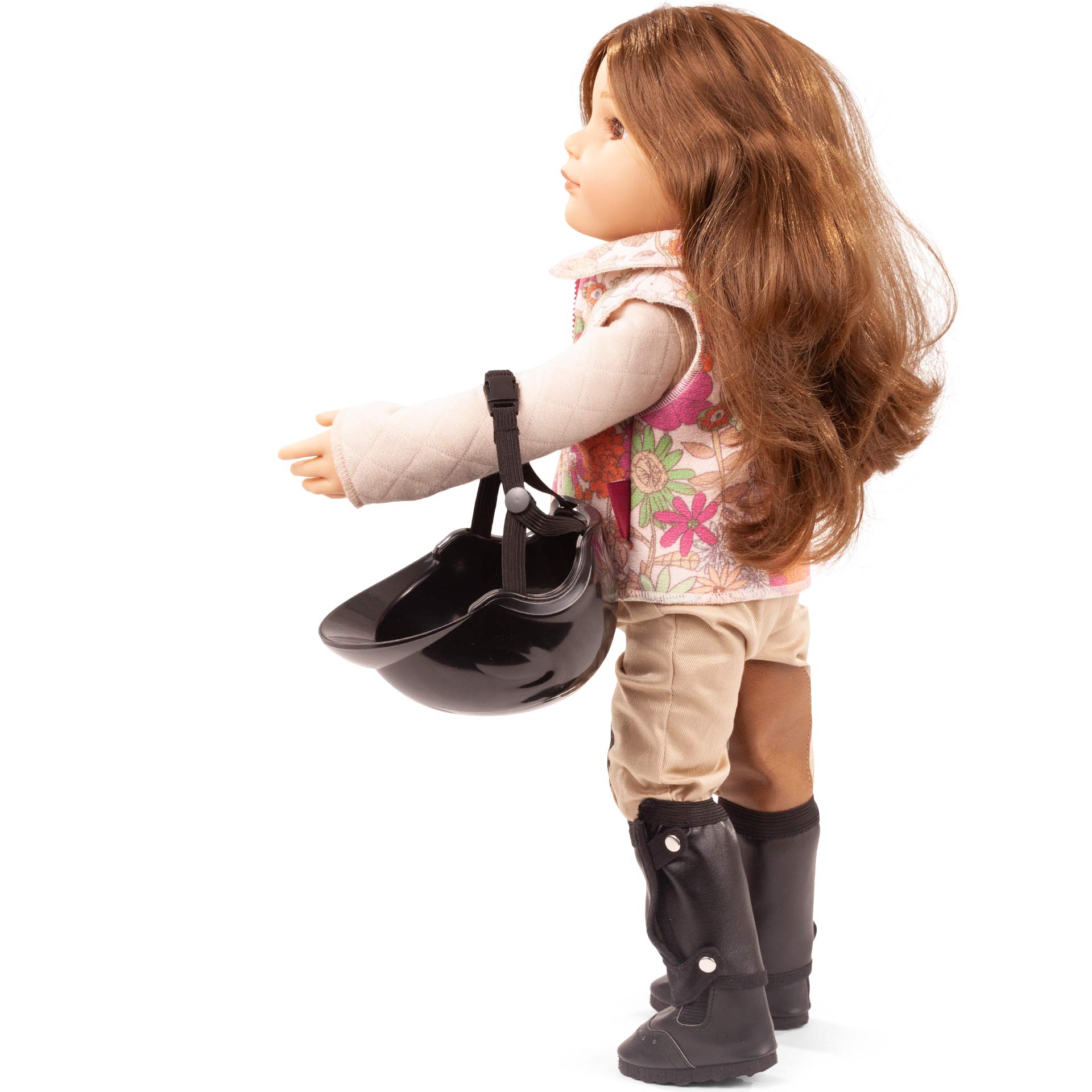 2459008-hannah-horseback-riding-stehpuppe-goetz hannah-horseback-riding-stehpuppe-goetz-reithose-chaps-reithelm-reitschuhe-oberteil-braunhaarig-braune-augen