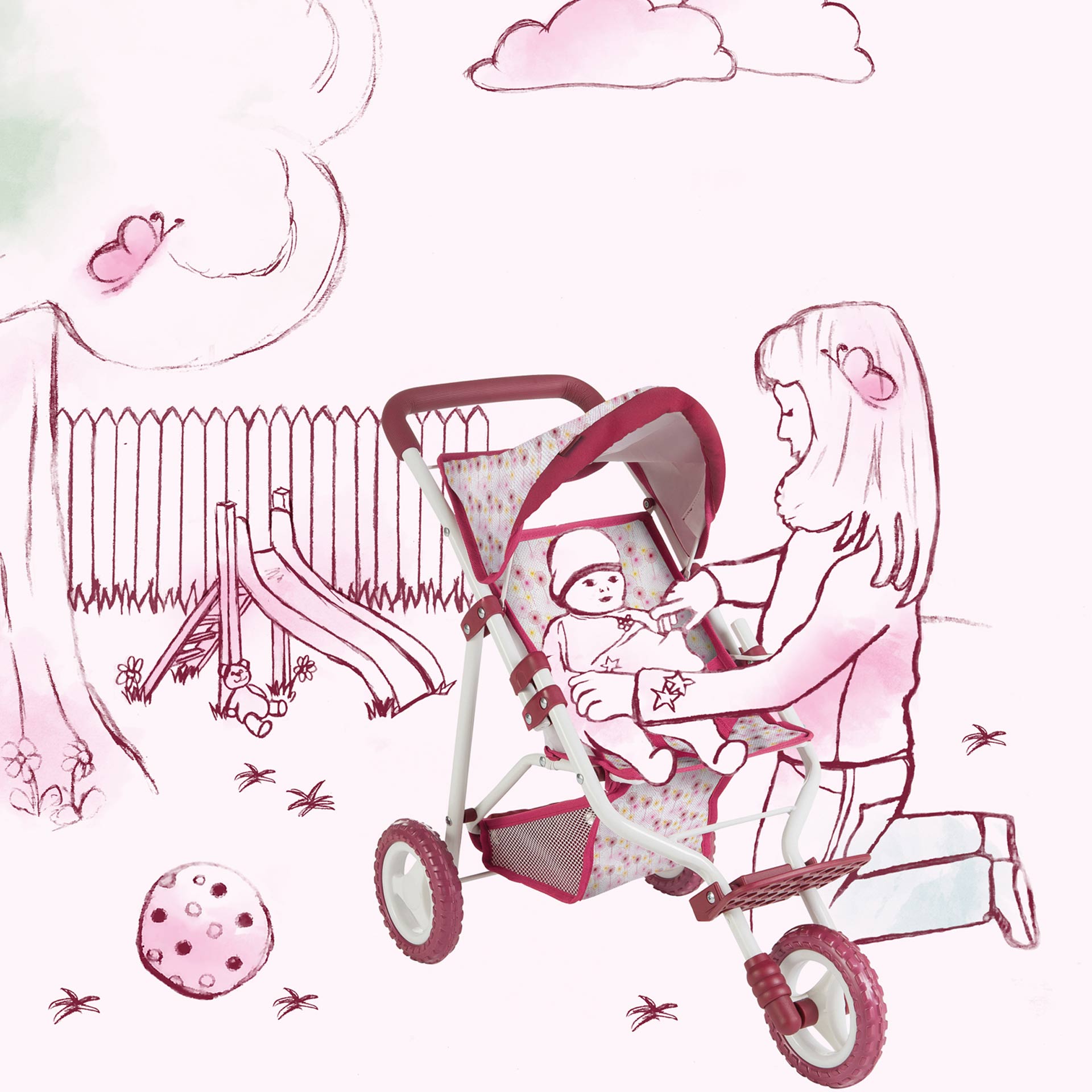3402380-dreirad-puppenbuggy-happy-flowers-goetz dreirad-puppenwagen-puppenbuggy-dreirad-buggy-goetz