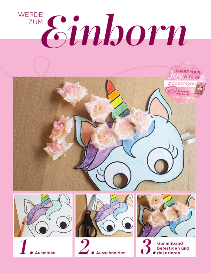 Einhornmaske zum selber machen