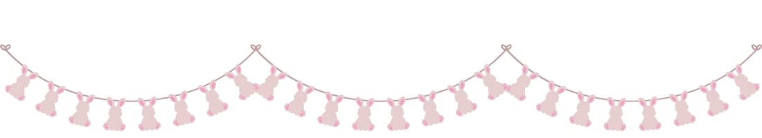 Banner Ostern Landingpage Girlande Osterhase