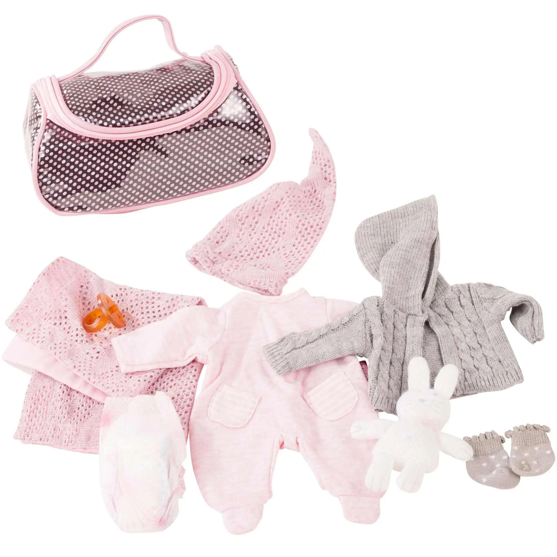 3402832-grosses-babyset-cosy-rabbit-bekleidung-goetz grosses-babyset-cosy-rabbit-bekleidung-goetz-strickjacke-strampler-muetze-kuscheltuch-schnuller-tasche-struempfe-hase-windel