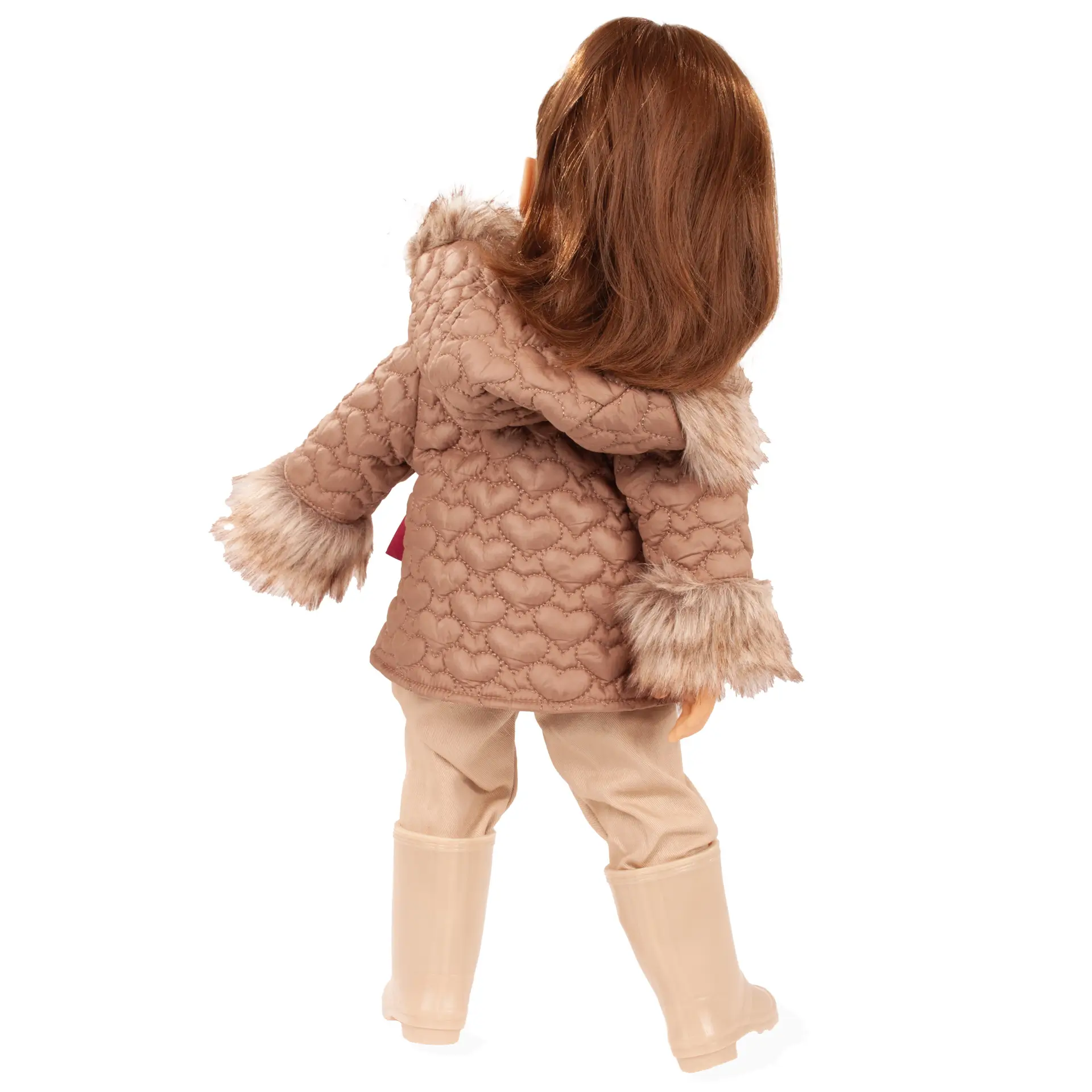 2559012-hannah-every-season-multigelenkstehpuppe-goetz hannah-every-season-multigelenkstehpuppe-goetz-steppjacke-plueschbesatz-stiefel-hose-langhaarig-braunhaarig