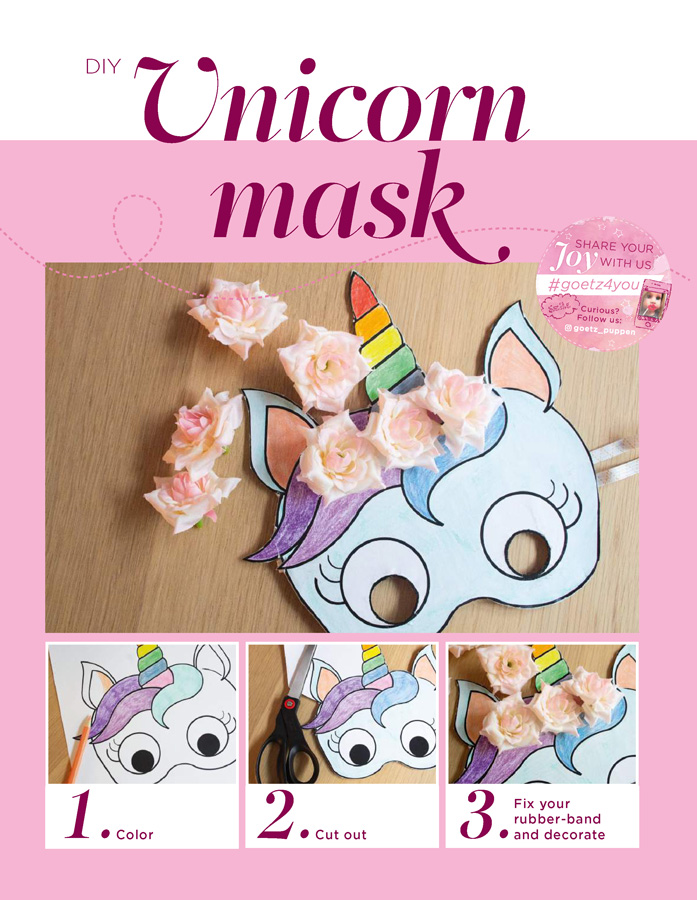 DIY unicorn mask Goetz DIY unicorn craft template for printing coloring and decorating