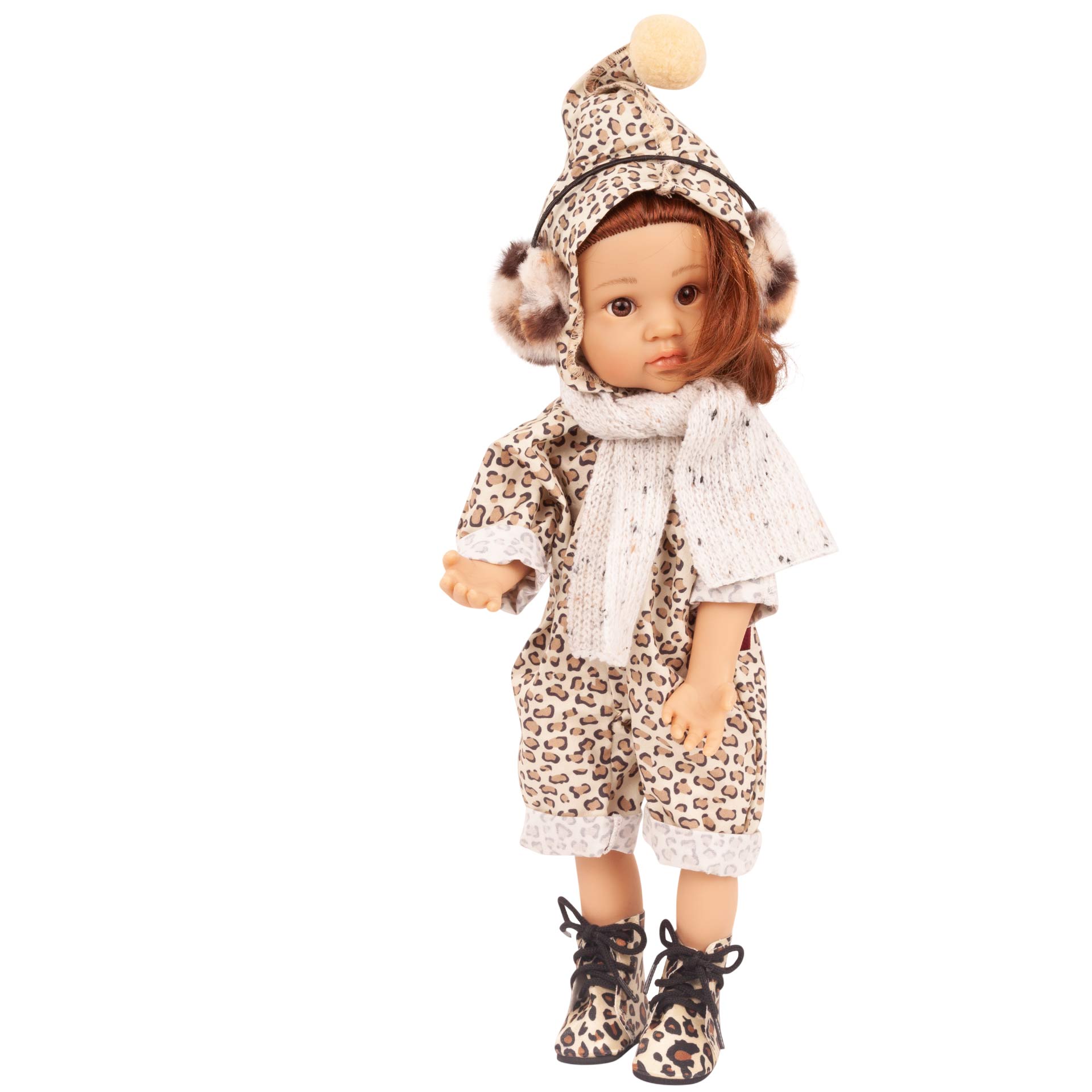 little kidz-total-tiger-stehpuppe-goetz-onesie-anzug-boots-schal-ohrenwaermer