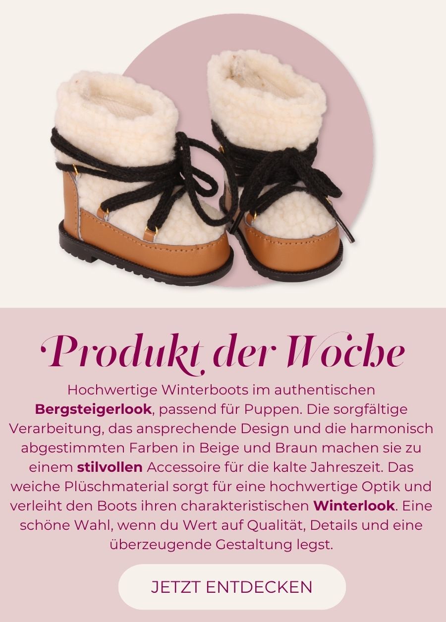 Winterboots in braun-beige mit Plueschfutter im Wanderstil Gr. 45-50 cm und 42 cm von Goetz