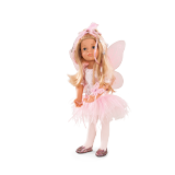 1666036 Marie von Goetz Stehpuppe mit blonden Haaren und blauen Augen im Feenkleid und Fluegel in rosa