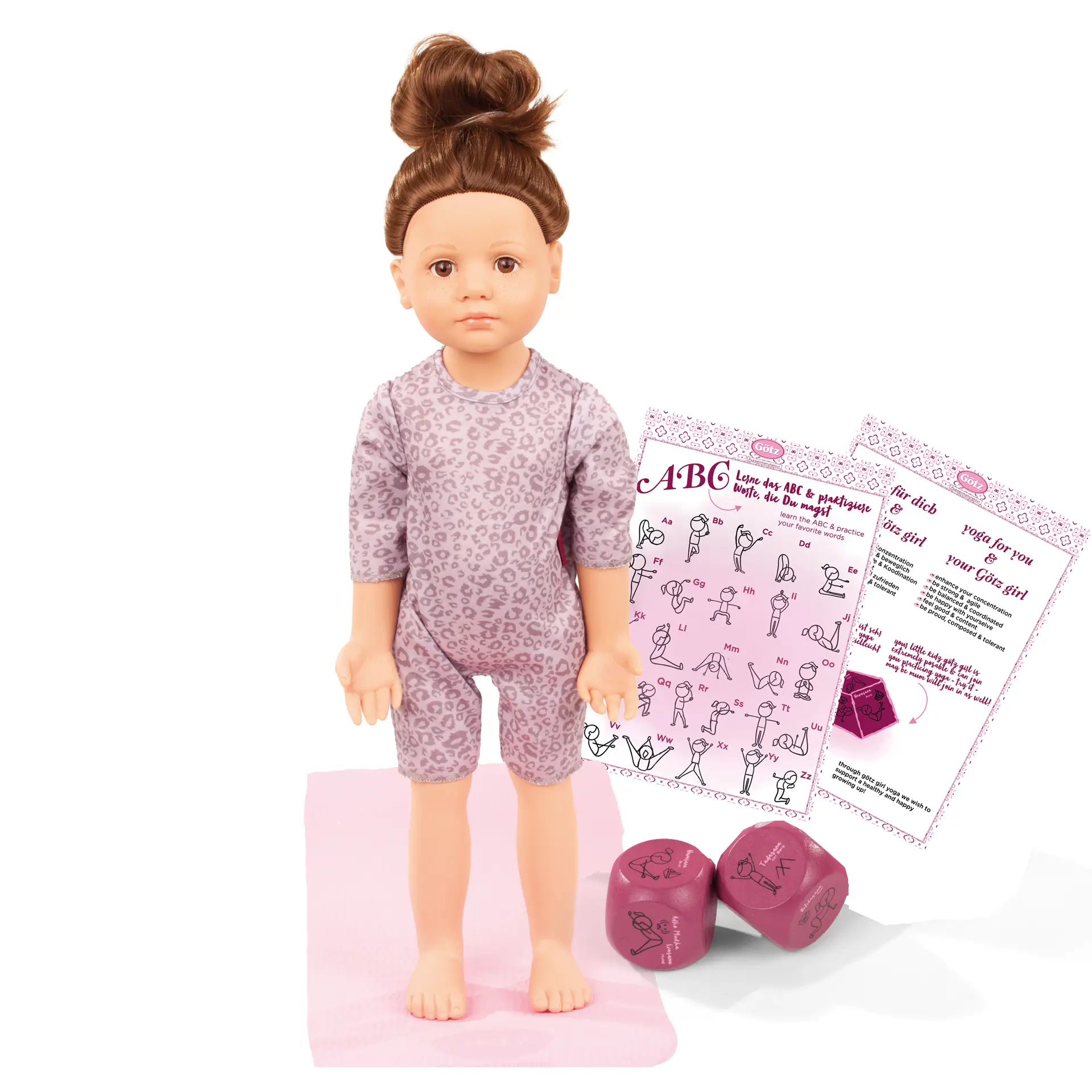 set-yoga-graue-katze-zubehoer-goetz-yogamatte-yogawuerfel-yogauebungen-anzug-strampler-getigert-emo