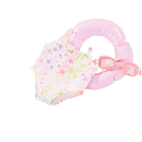 Puppenzubehoer bestehend aus Schwimmbrille Badeanzug und Schwimmring